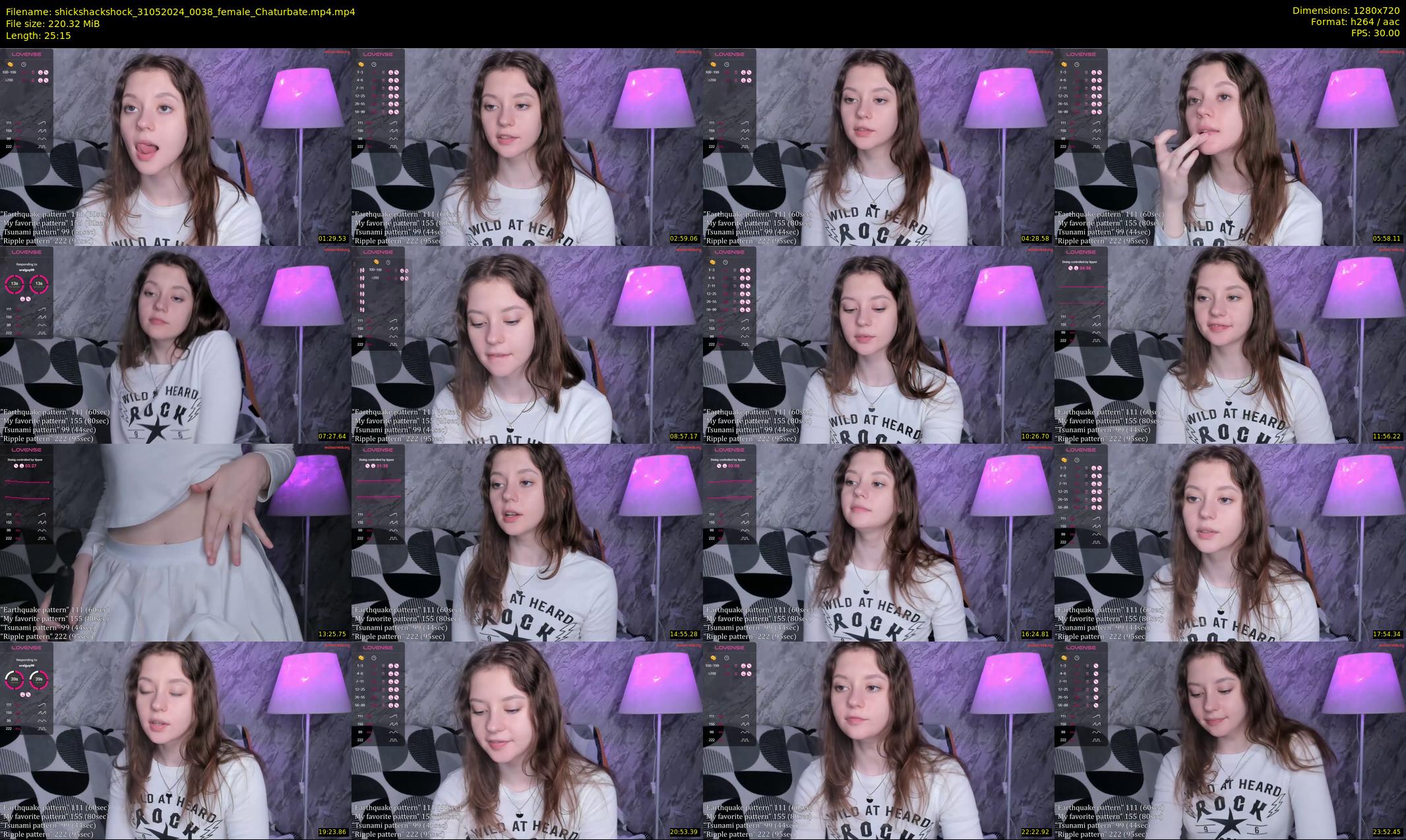 shickshackshock — 26 minute Chaturbate female cam show recording, 720p, May 31, 2024