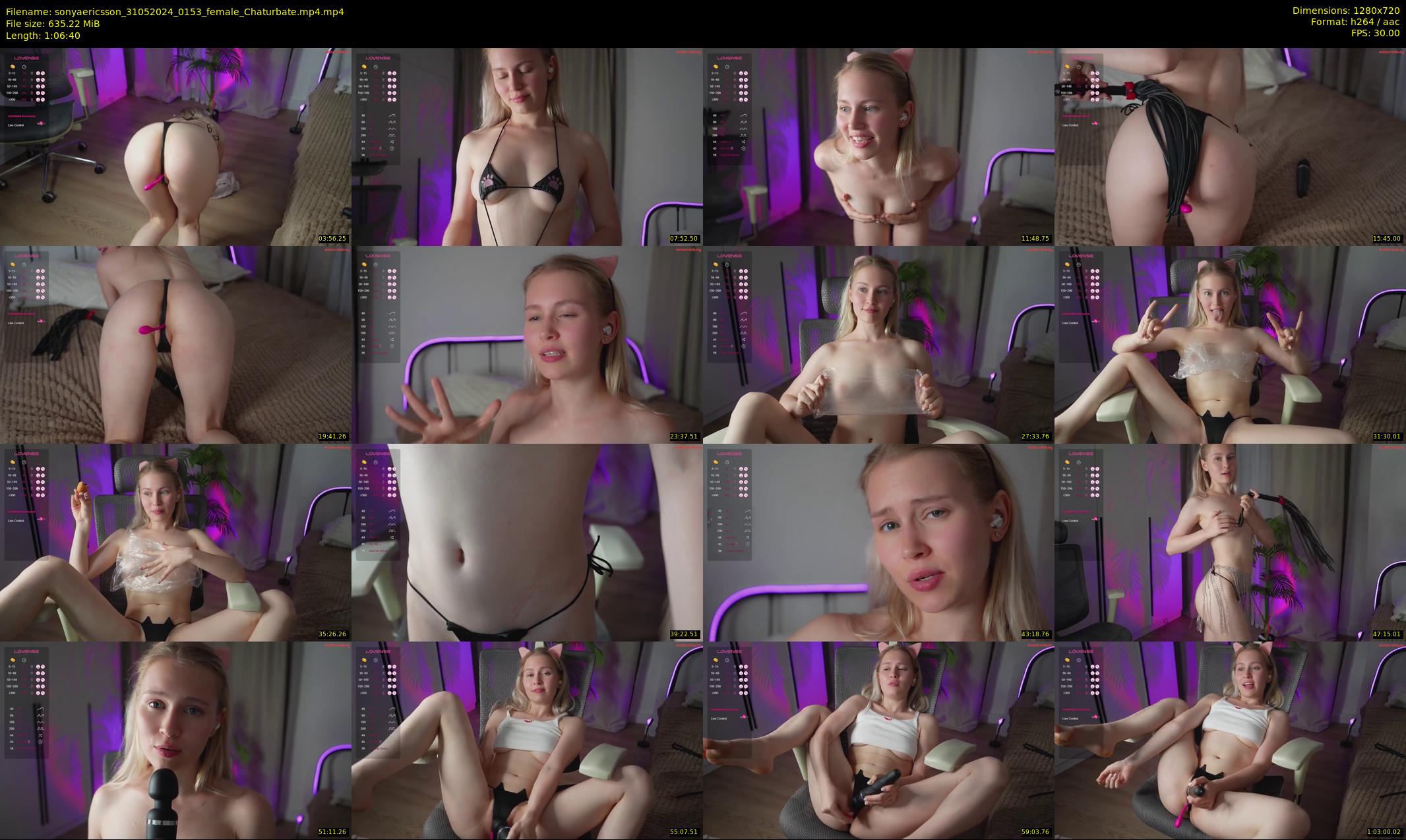 sonyaericsson — 67 minute Chaturbate female cam show recording, 720p, May 31, 2024