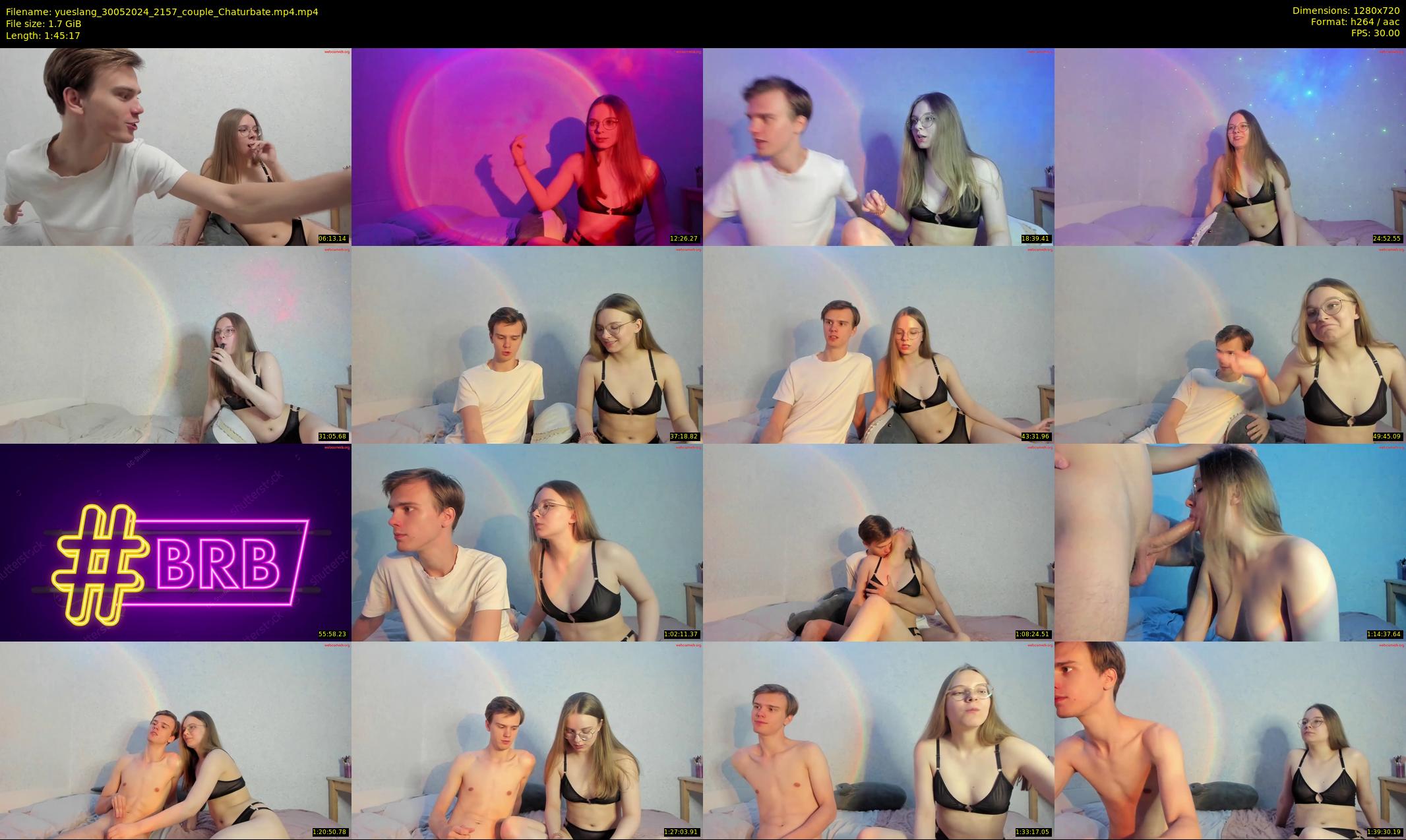 yueslang — 106 minute Chaturbate couple cam show recording, 720p, May 30, 2024
