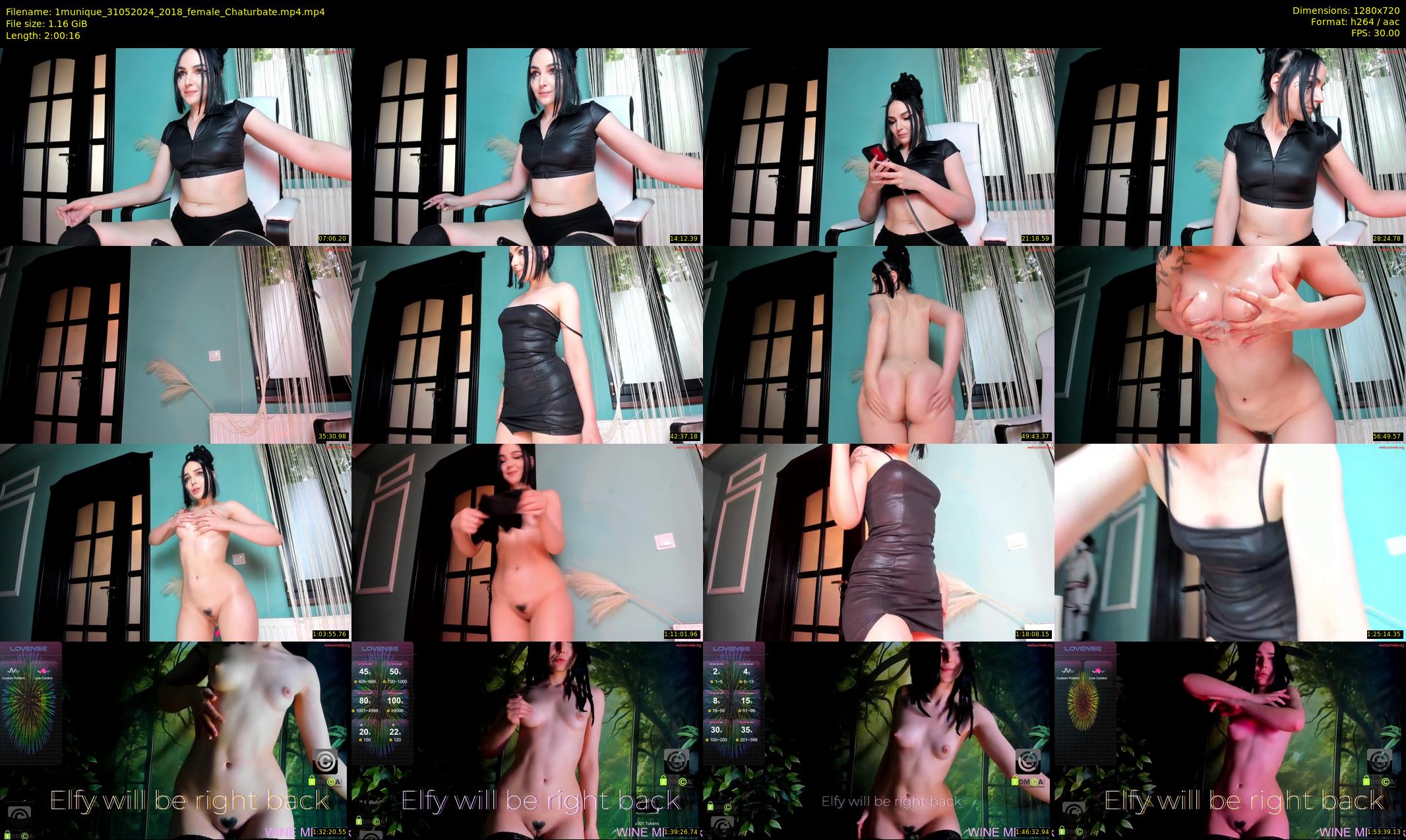 1munique — 121 minute Chaturbate female cam show recording, 720p, May 31, 2024
