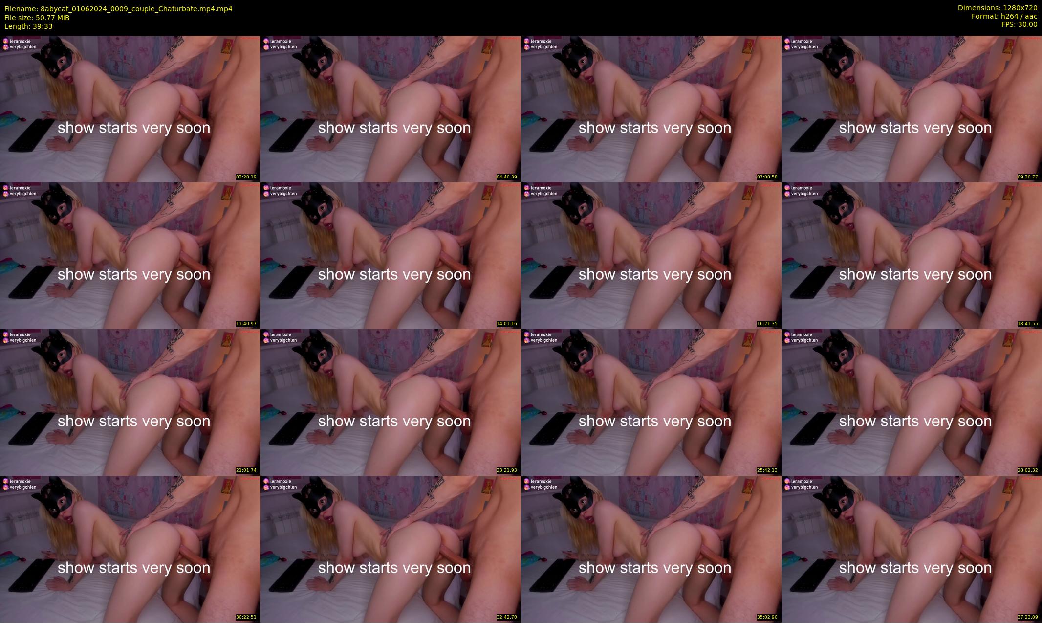 8abycat — 40 minute Chaturbate couple cam show recording, 720p, Jun 1, 2024