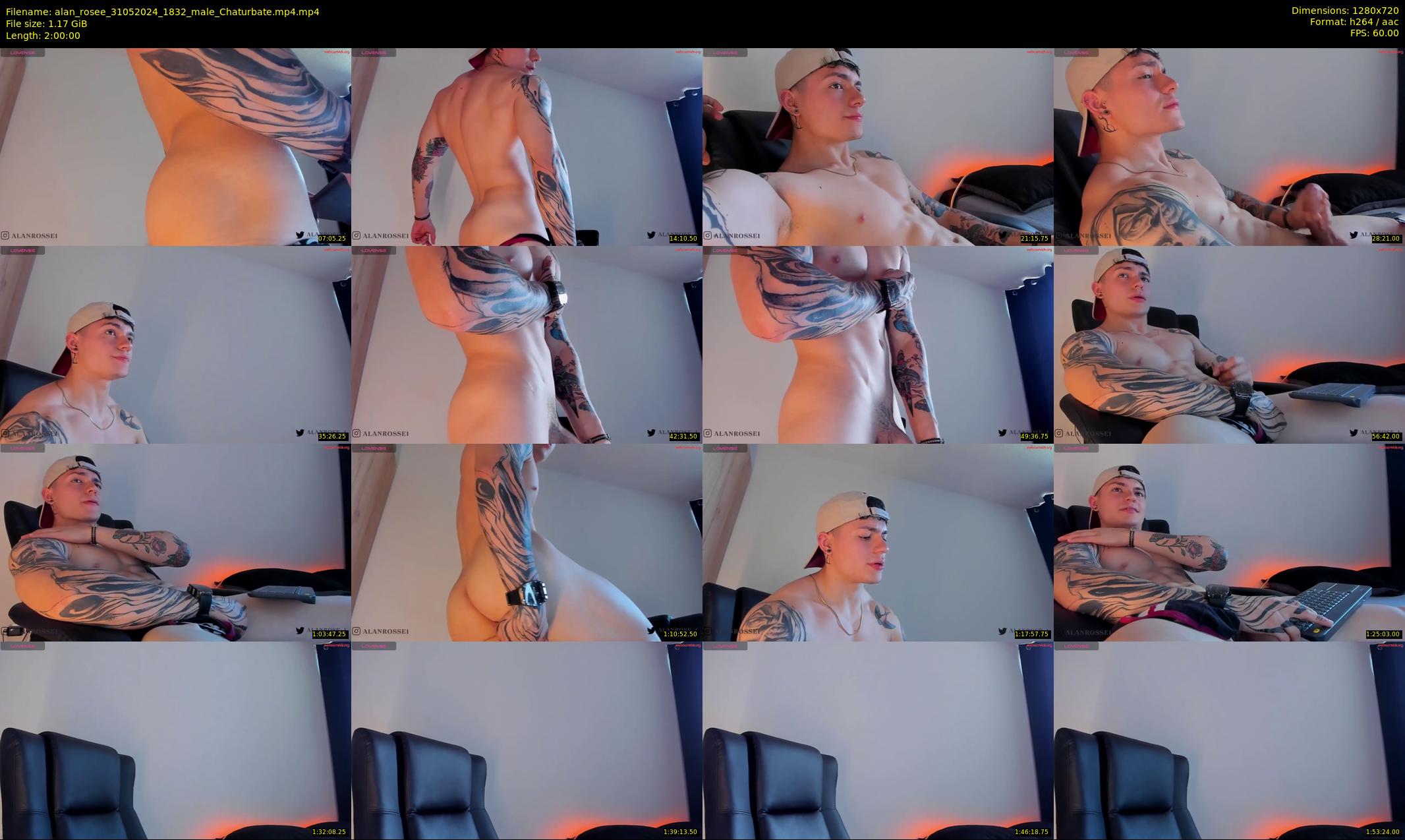 alan_rosee — 120 minute Chaturbate male cam show recording, 720p, May 31, 2024