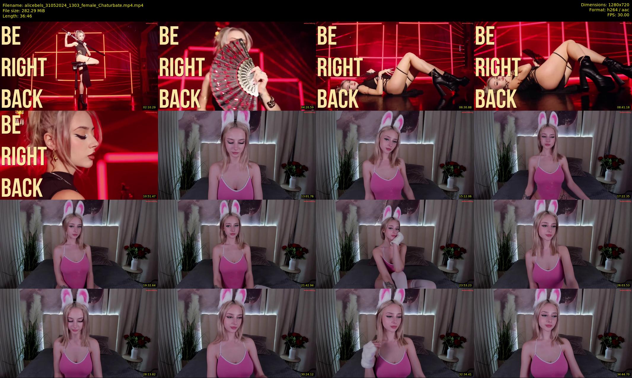 alicebels — 37 minute Chaturbate female cam show recording, 720p, May 31, 2024