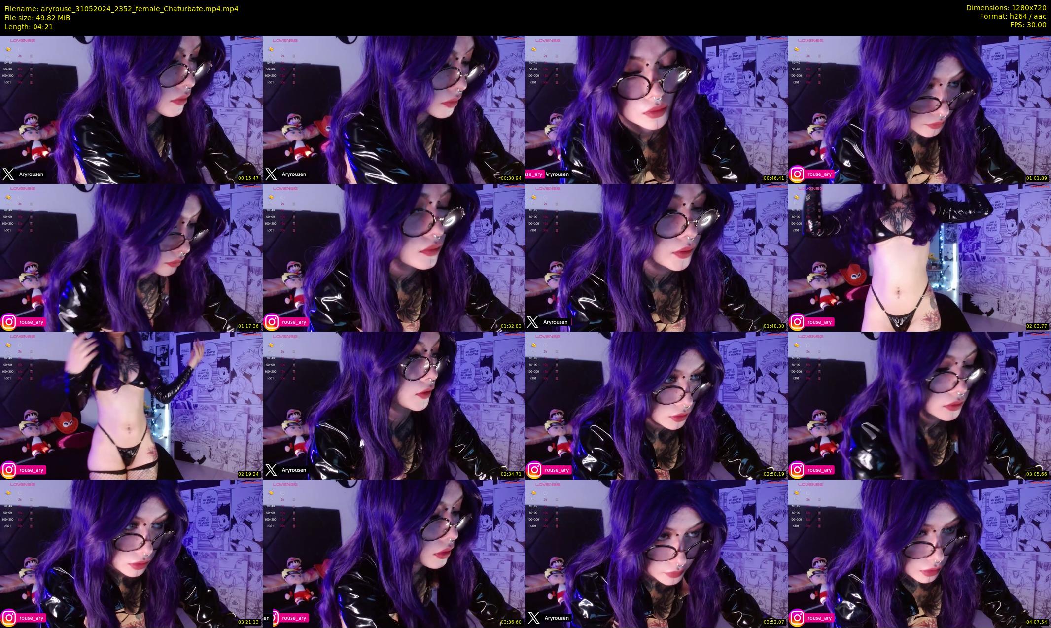 aryrouse — 5 minute Chaturbate female cam show recording, 720p, May 31, 2024