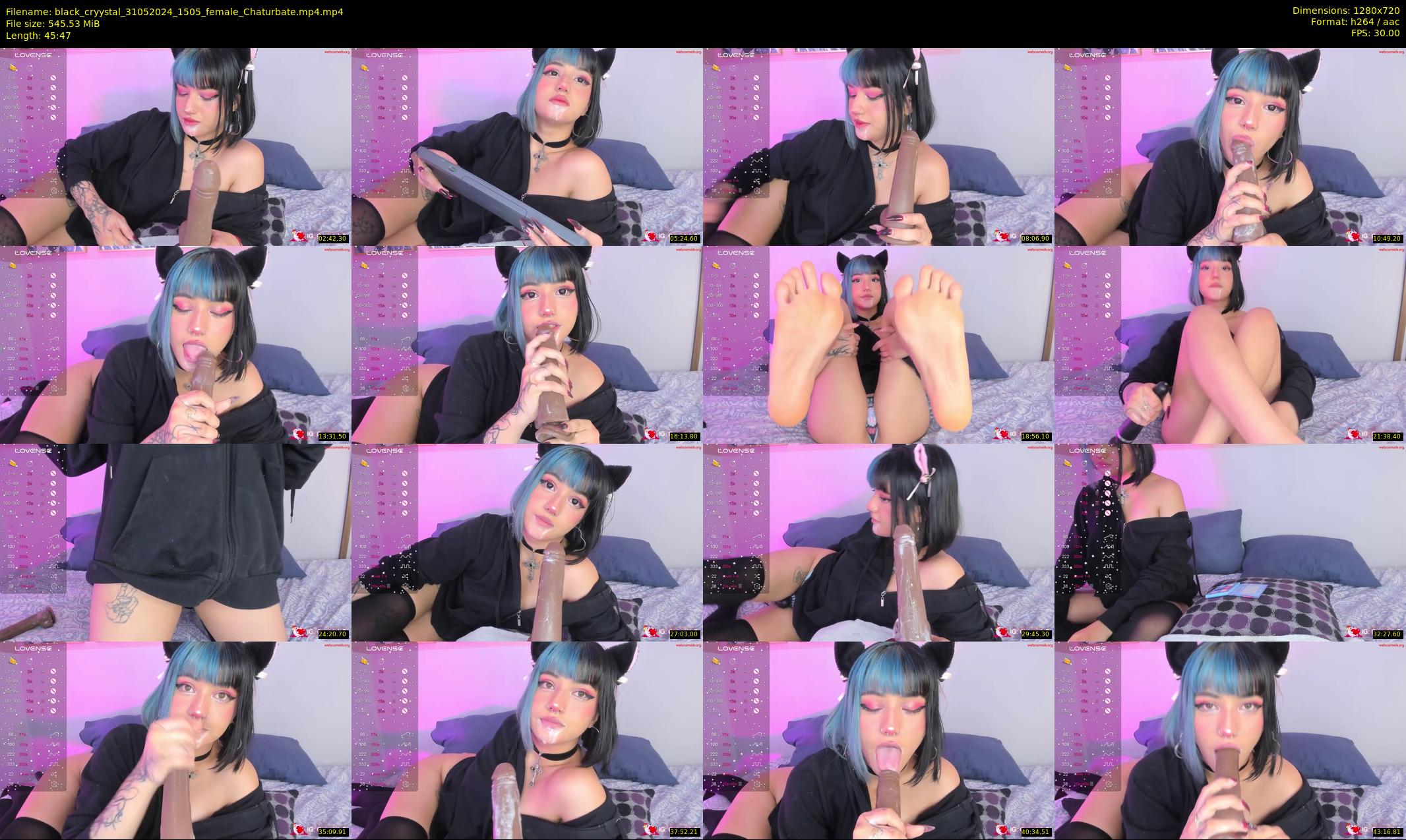 black_cryystal — 46 minute Chaturbate female cam show recording, 720p, May 31, 2024