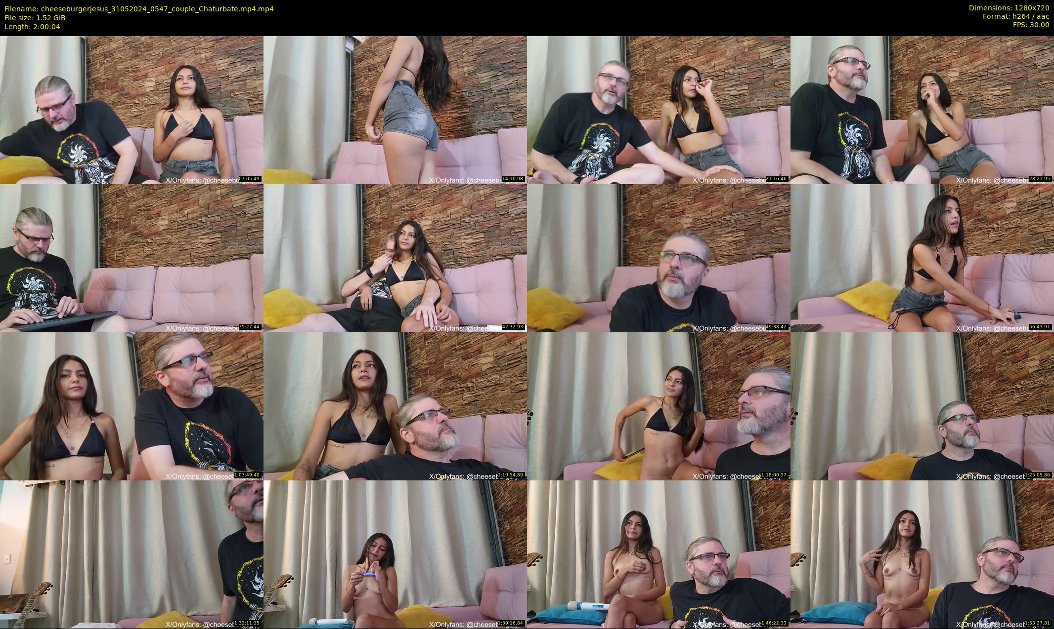 cheeseburgerjesus — 121 minute Chaturbate couple cam show recording, 720p, May 31, 2024