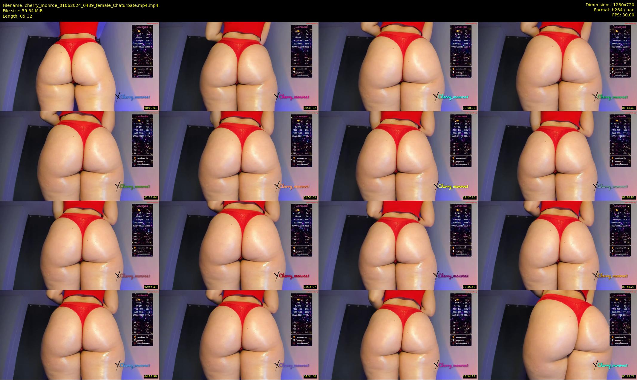 cherry_monroe — 6 minute Chaturbate female cam show recording, 720p, Jun 1, 2024