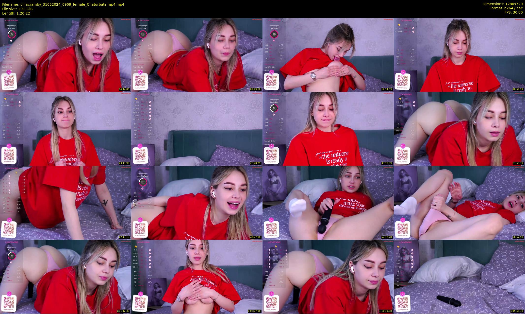cinacramby — 81 minute Chaturbate female cam show recording, 720p, May 31, 2024
