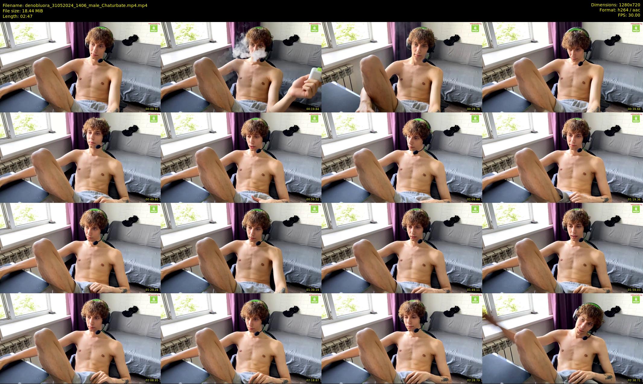 denobluora — 3 minute Chaturbate male cam show recording, 720p, May 31, 2024