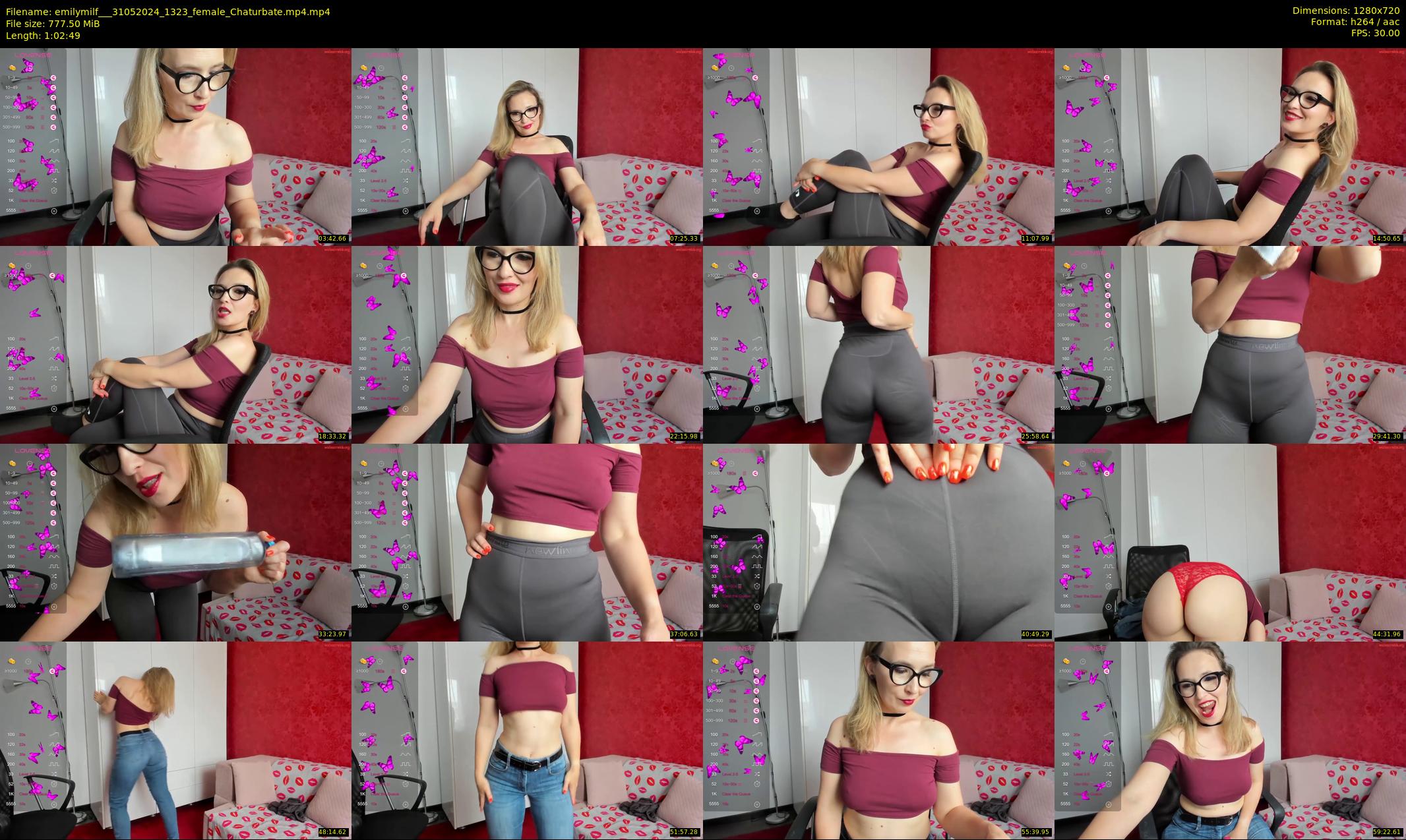 emilymilf__ — 63 minute Chaturbate female cam show recording, 720p, May 31, 2024