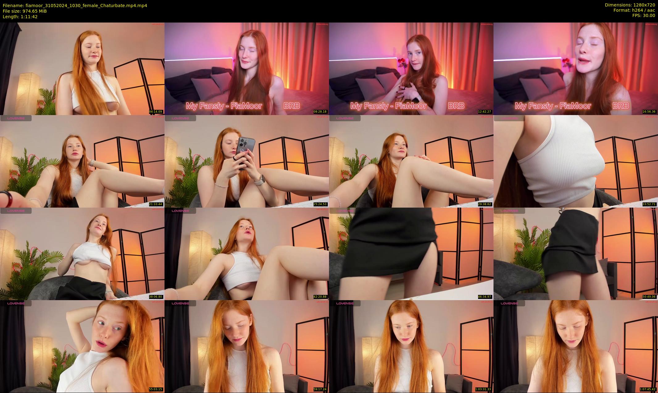 fiamoor — 72 minute Chaturbate female cam show recording, 720p, May 31, 2024