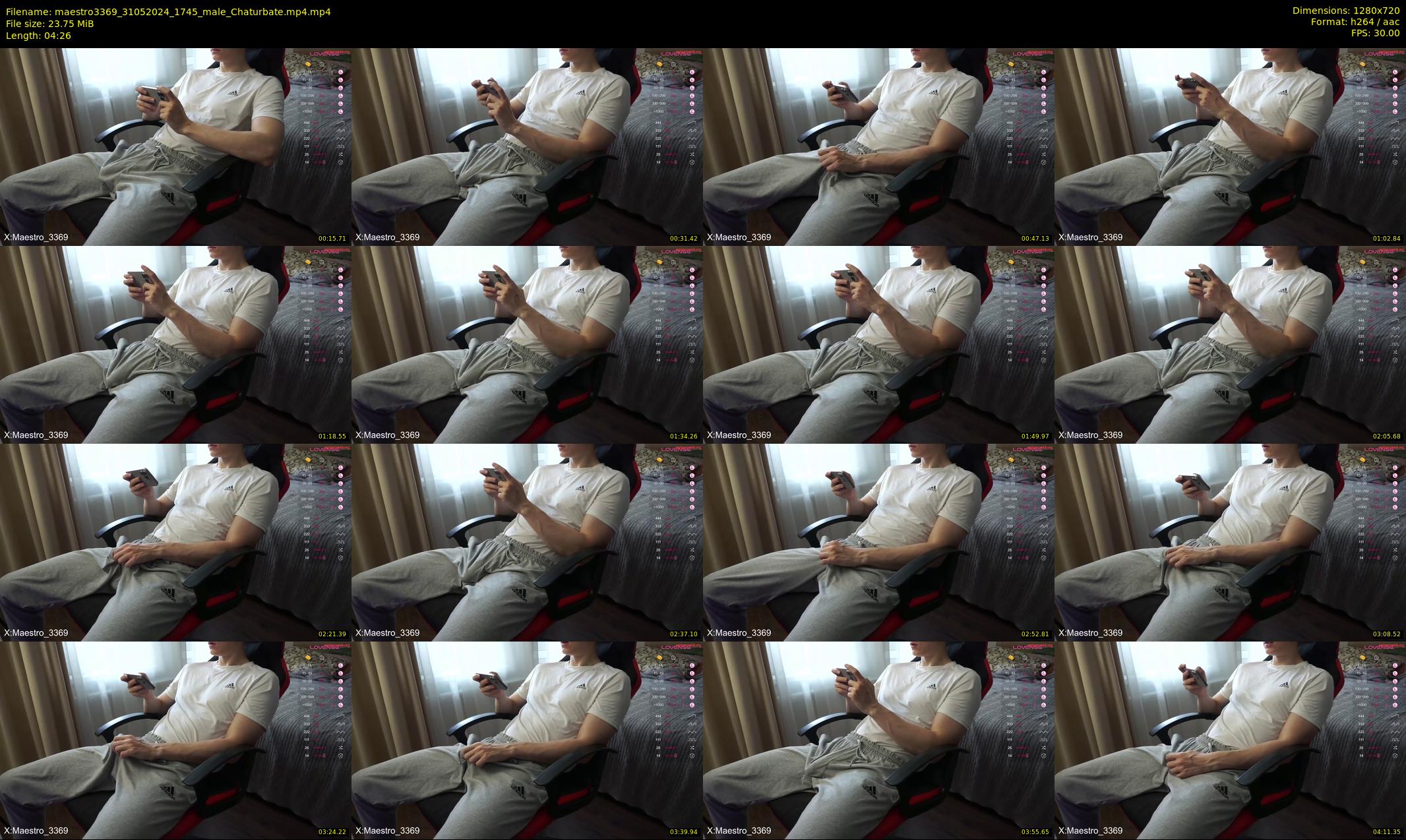 maestro3369 — 5 minute Chaturbate male cam show recording, 720p, May 31, 2024