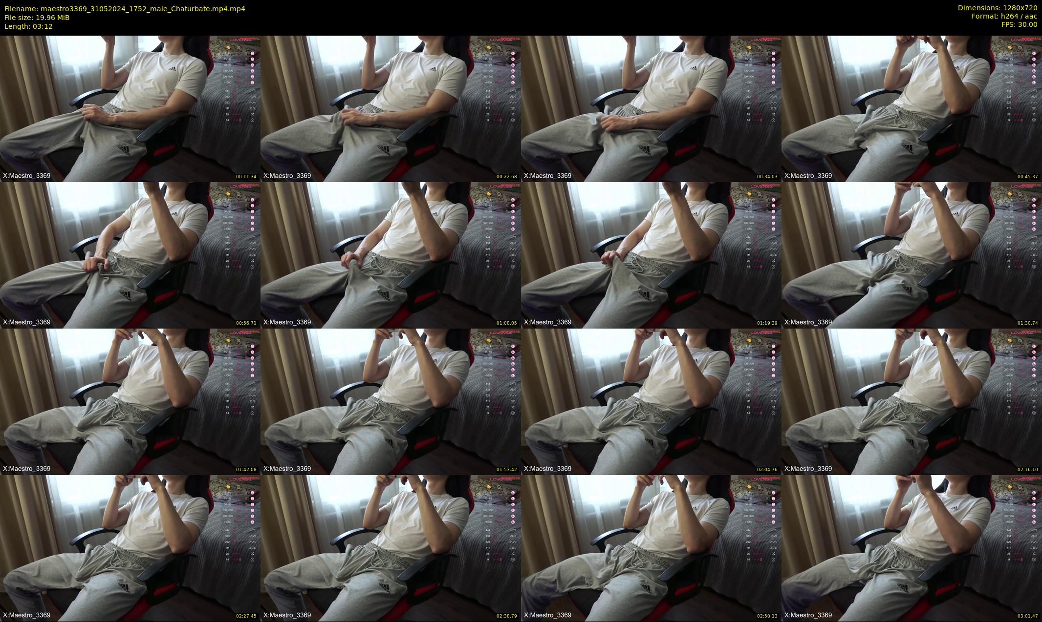 maestro3369 — 4 minute Chaturbate male cam show recording, 720p, May 31, 2024