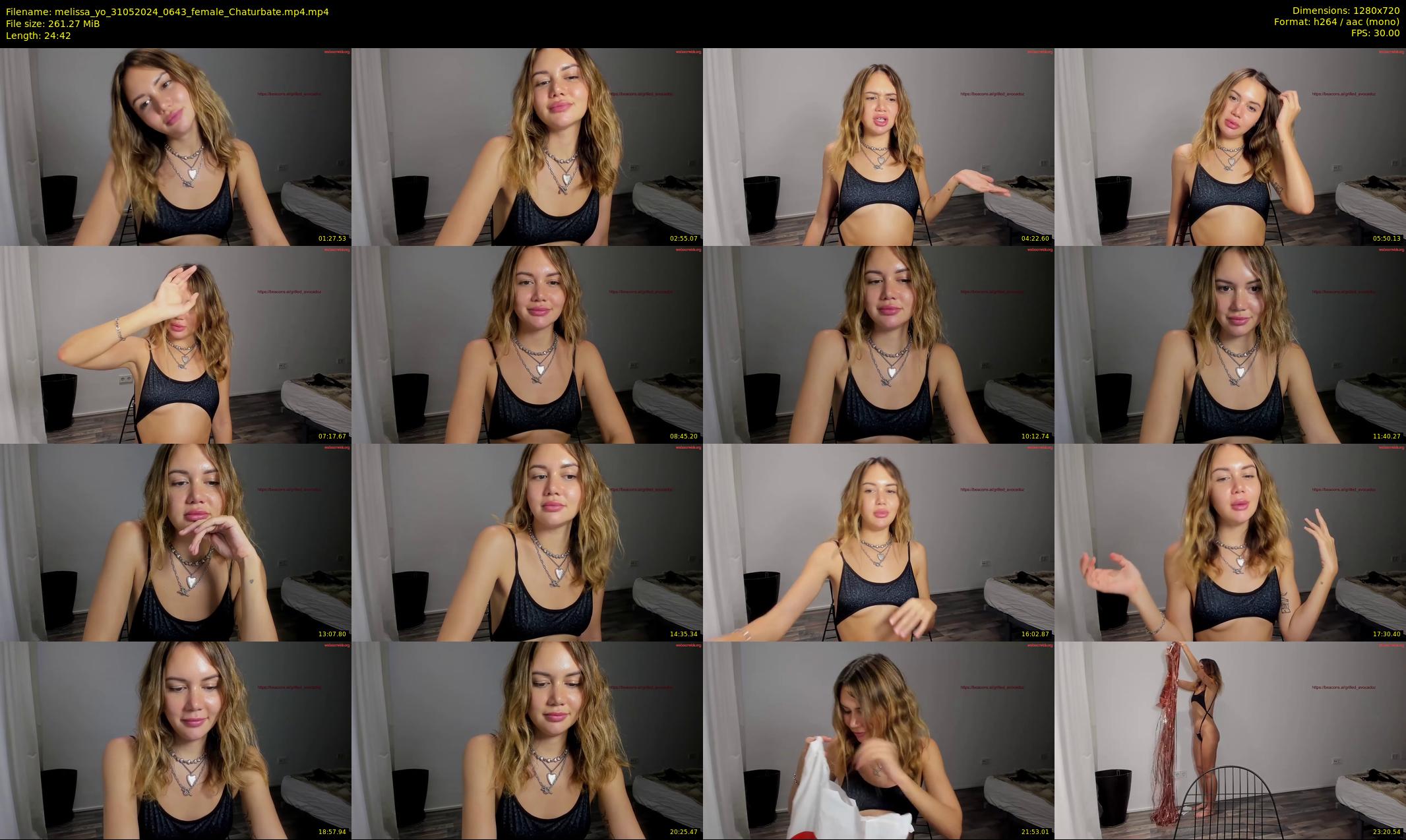 melissa_yo — 25 minute Chaturbate female cam show recording, 720p, May 31, 2024