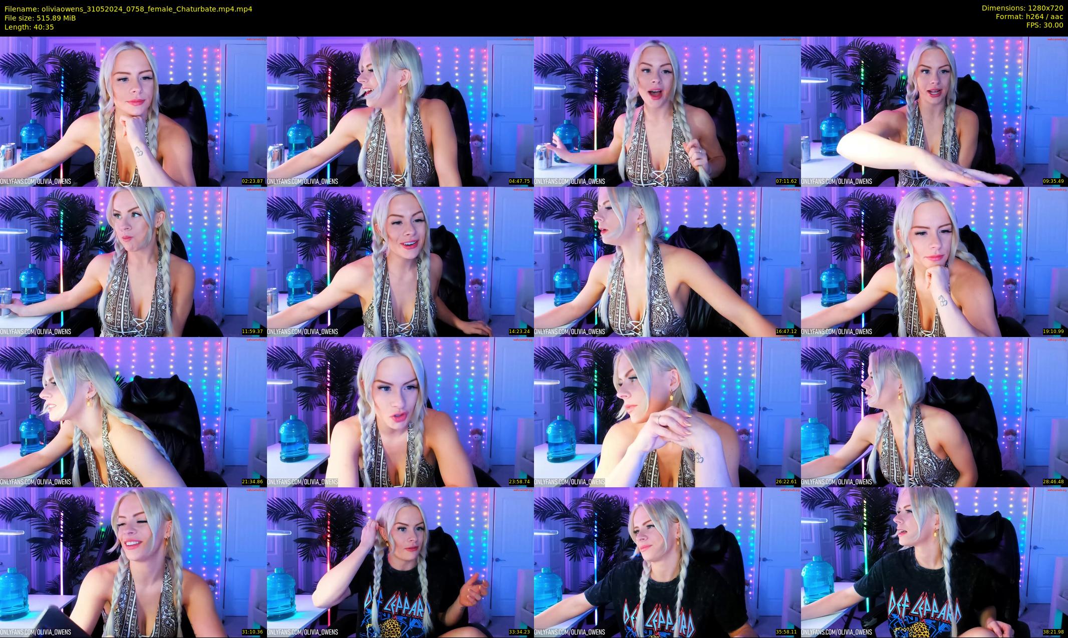 oliviaowens — 41 minute Chaturbate female cam show recording, 720p, May 31, 2024