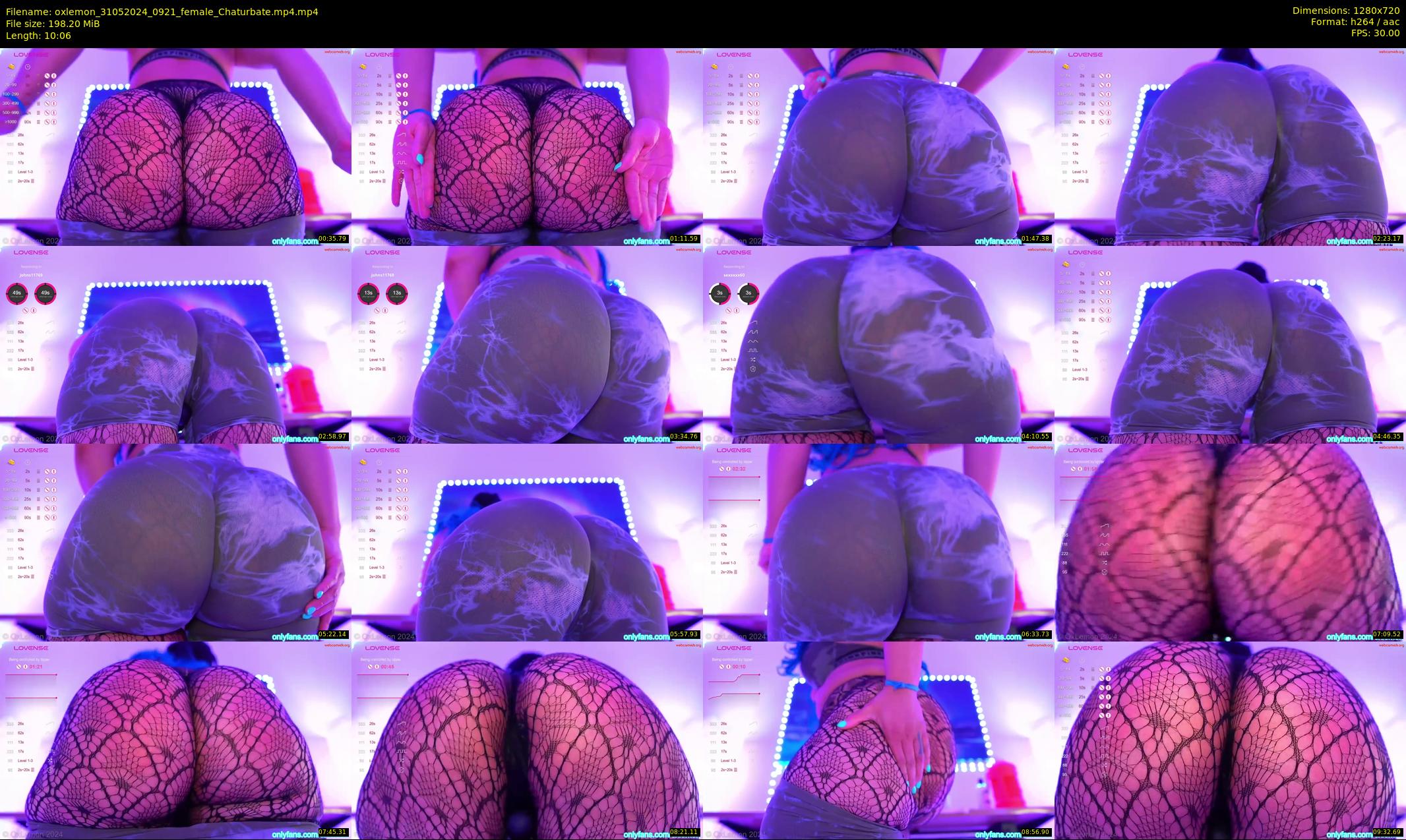 oxlemon — 11 minute Chaturbate female cam show recording, 720p, May 31, 2024