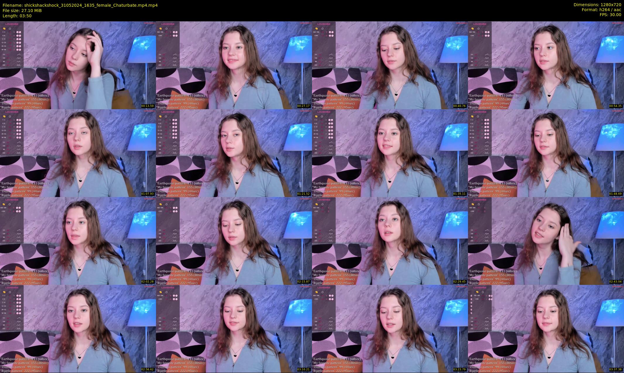 shickshackshock — 4 minute Chaturbate female cam show recording, 720p, May 31, 2024