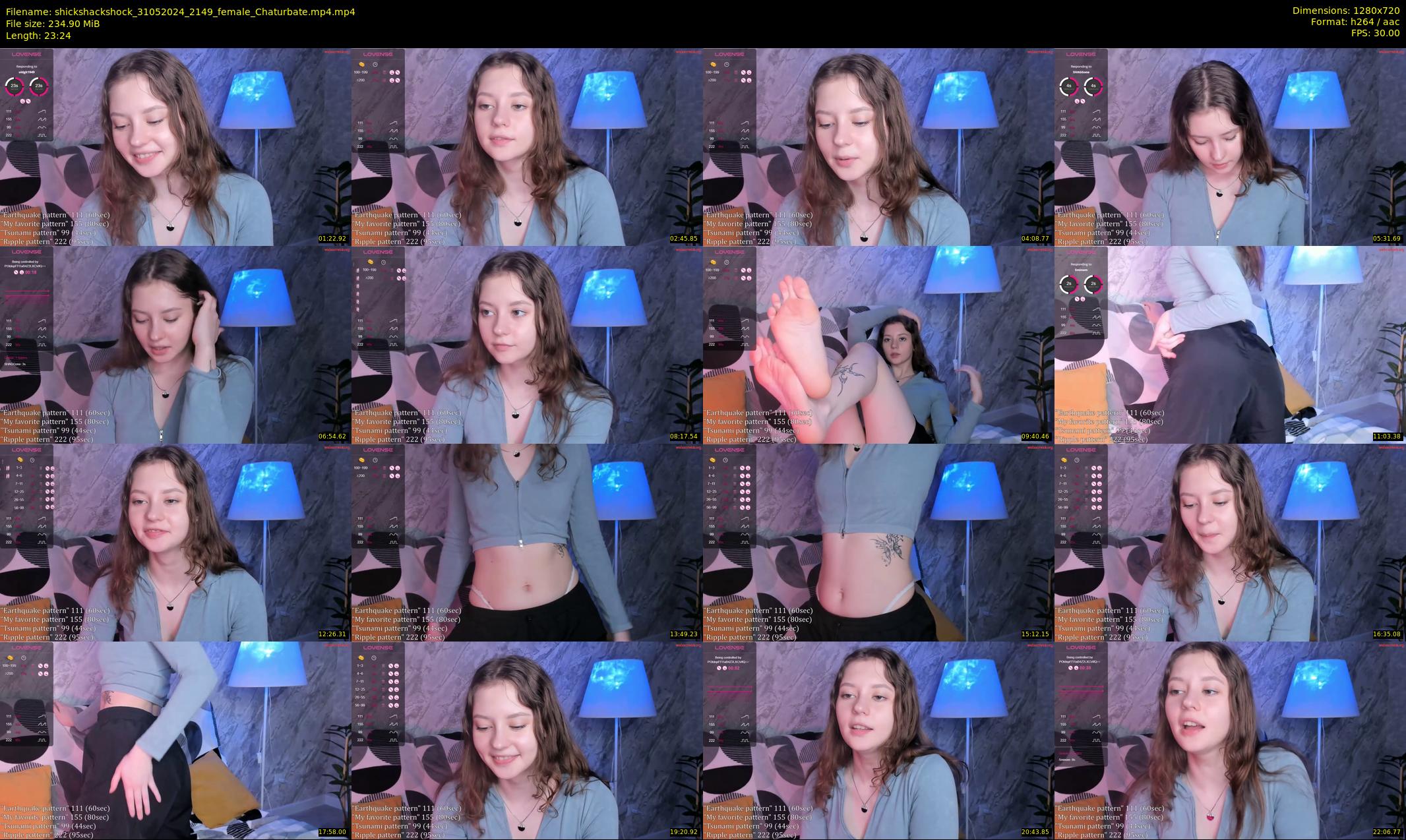 shickshackshock — 24 minute Chaturbate female cam show recording, 720p, May 31, 2024
