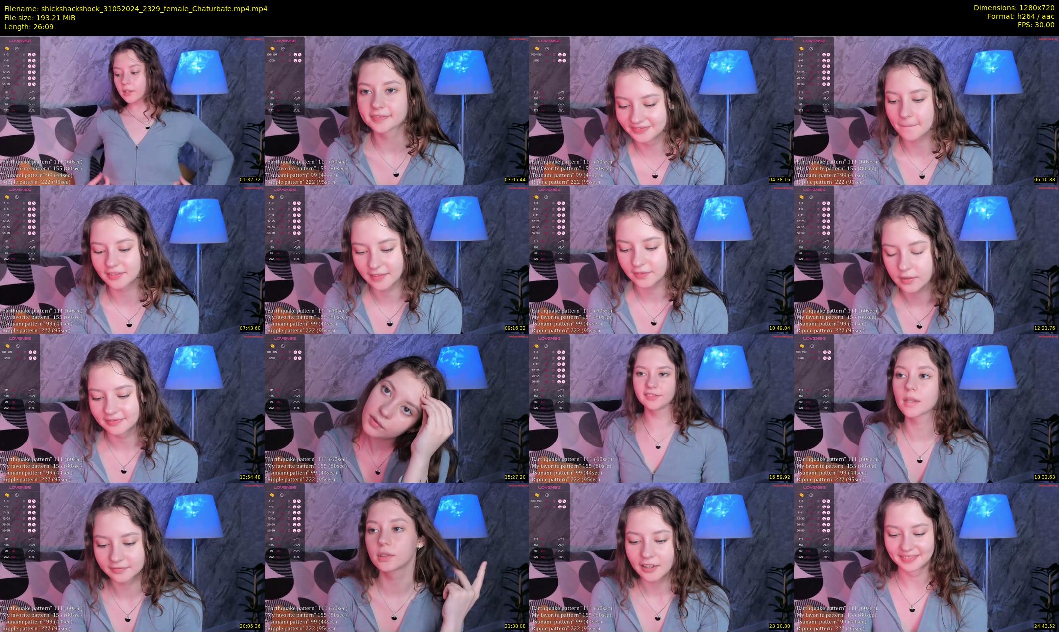 shickshackshock — 27 minute Chaturbate female cam show recording, 720p, May 31, 2024