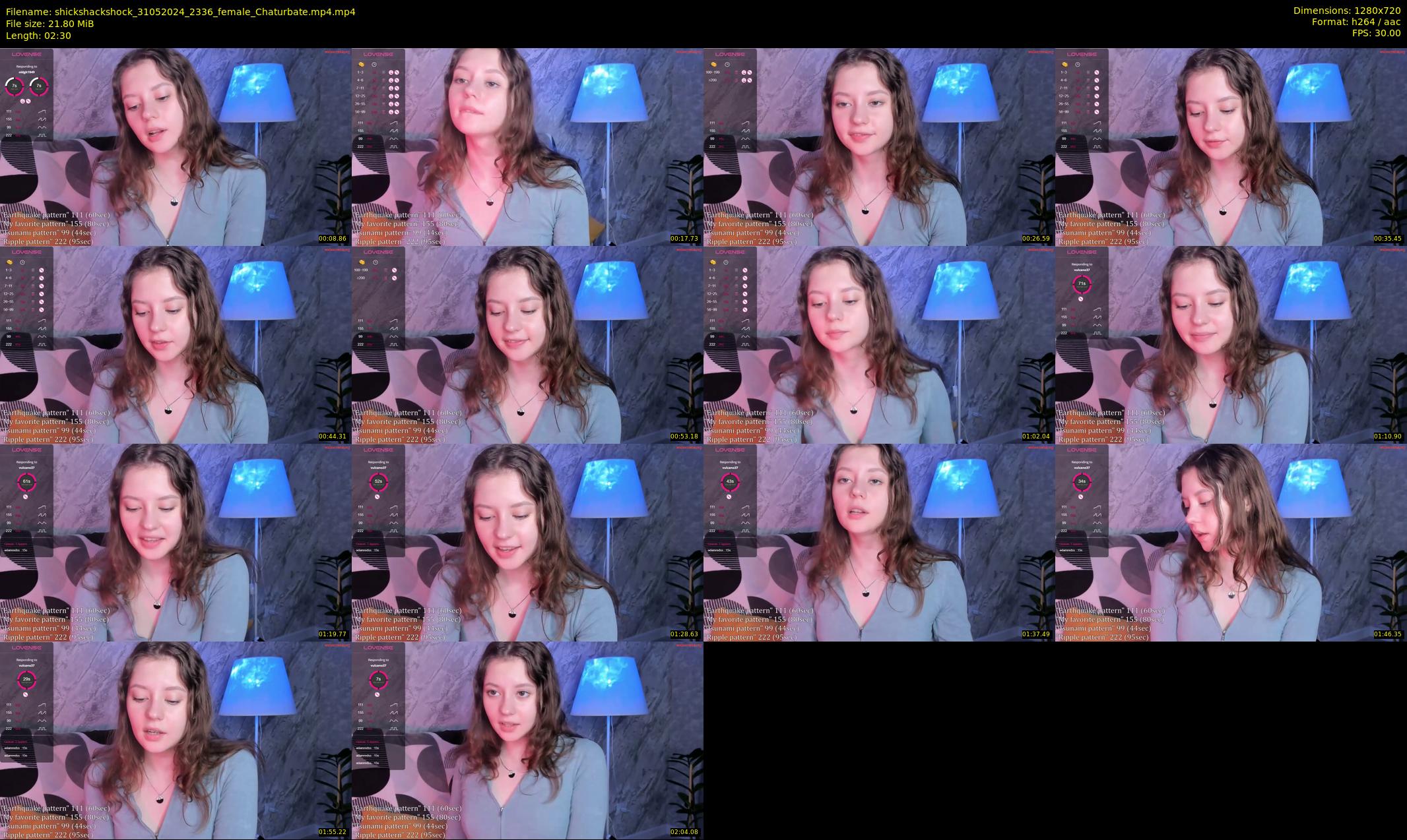 shickshackshock — 3 minute Chaturbate female cam show recording, 720p, May 31, 2024