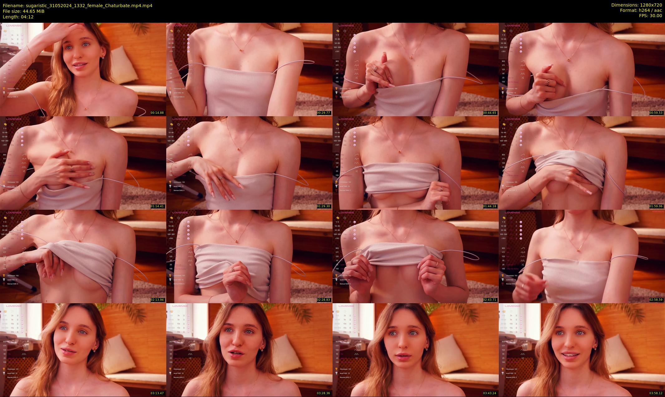 sugaristic — 5 minute Chaturbate female cam show recording, 720p, May 31, 2024