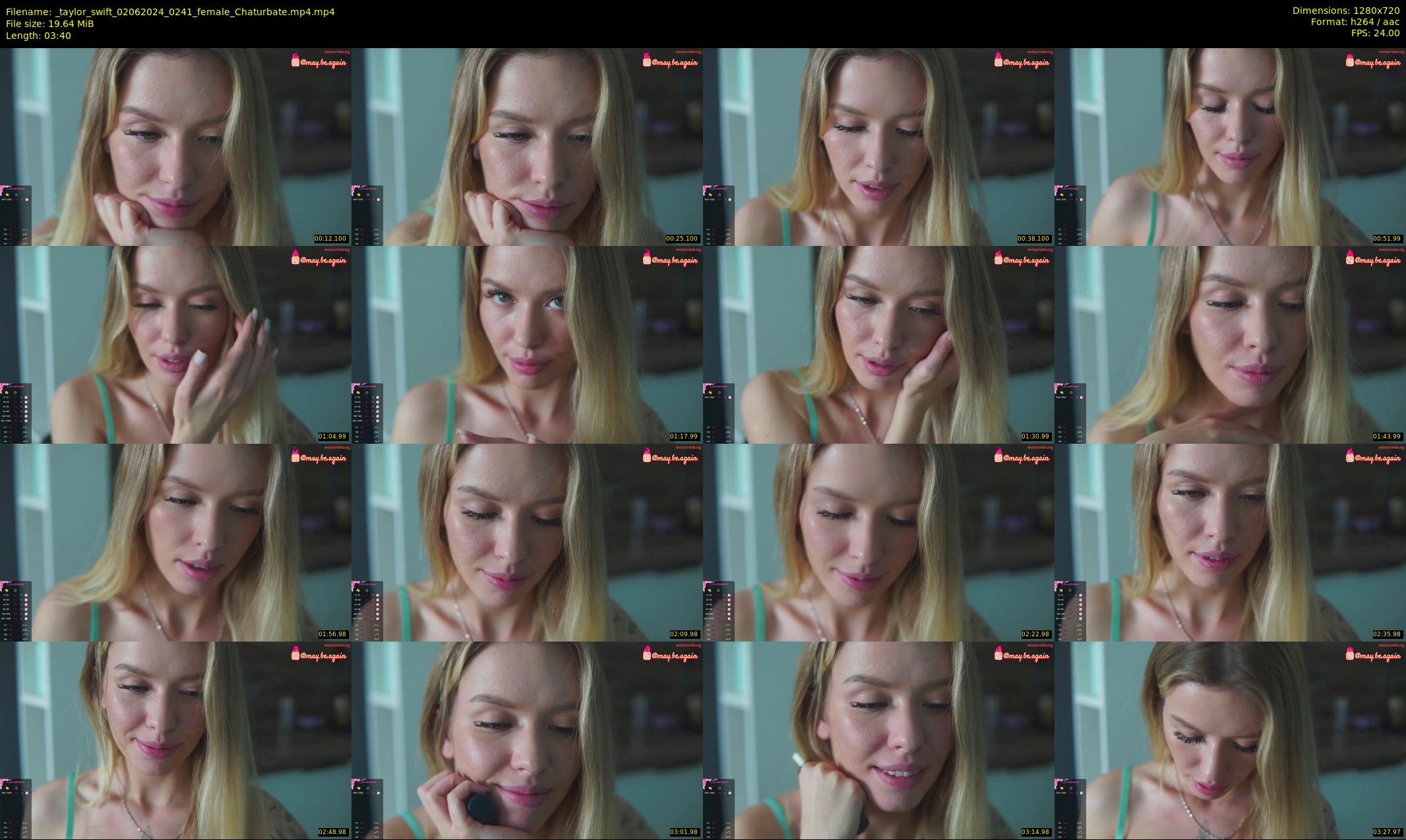 _taylor_swift — 4 minute Chaturbate female cam show recording, 720p, Jun 2, 2024