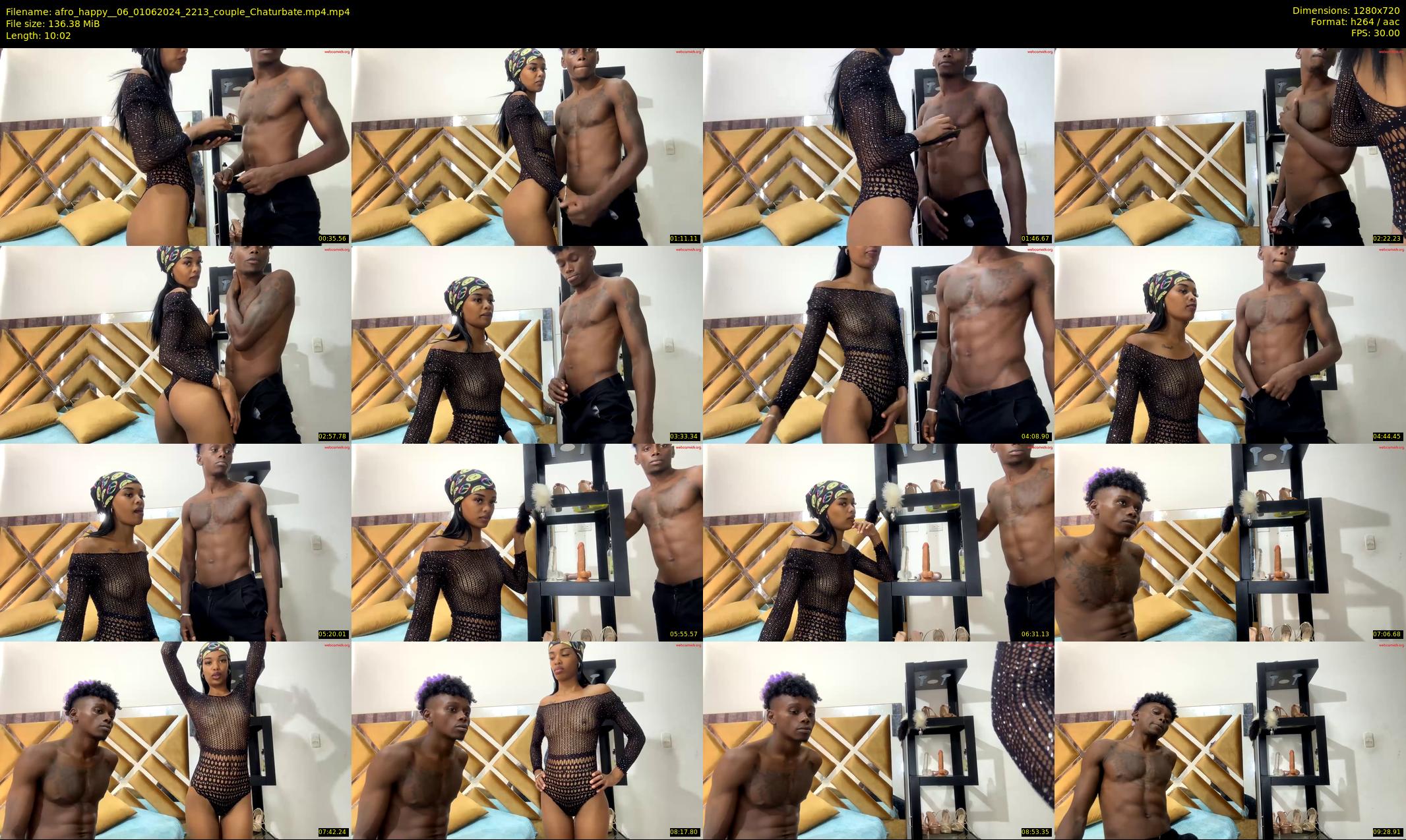 afro_happy__06 — 11 minute Chaturbate couple cam show recording, 720p, Jun 1, 2024