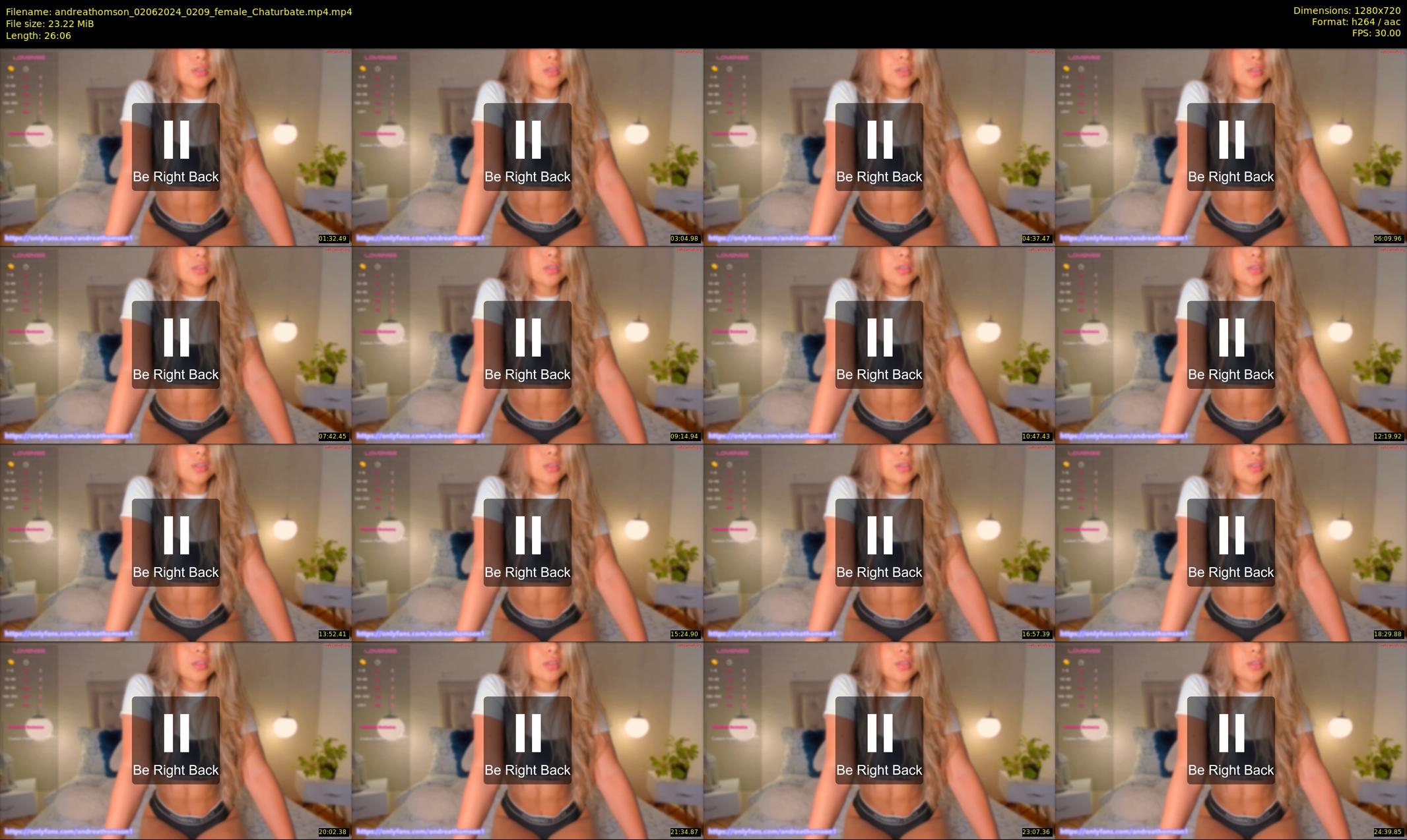 andreathomson — 27 minute Chaturbate female cam show recording, 720p, Jun 2, 2024
