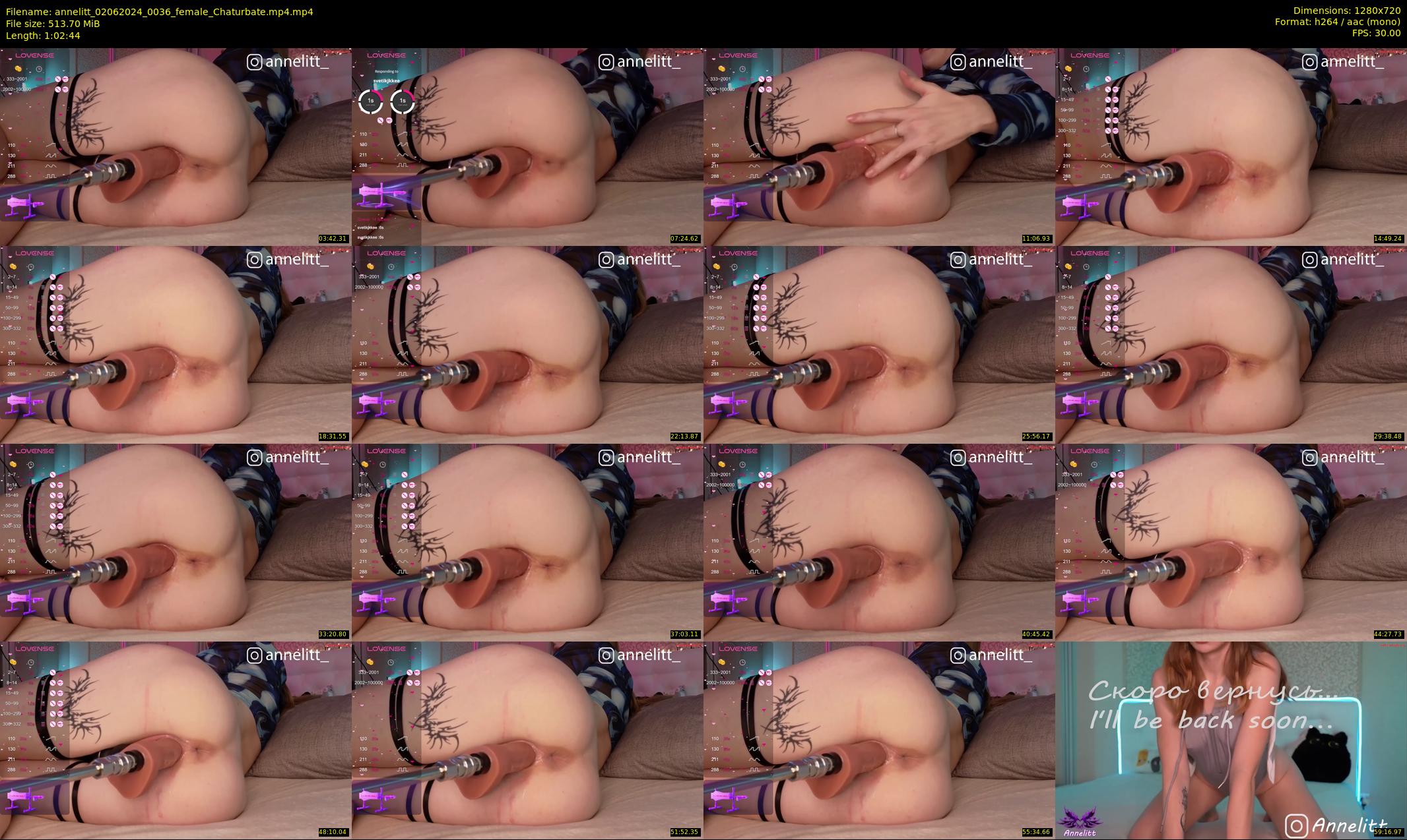 annelitt — 63 minute Chaturbate female cam show recording, 720p, Jun 2, 2024