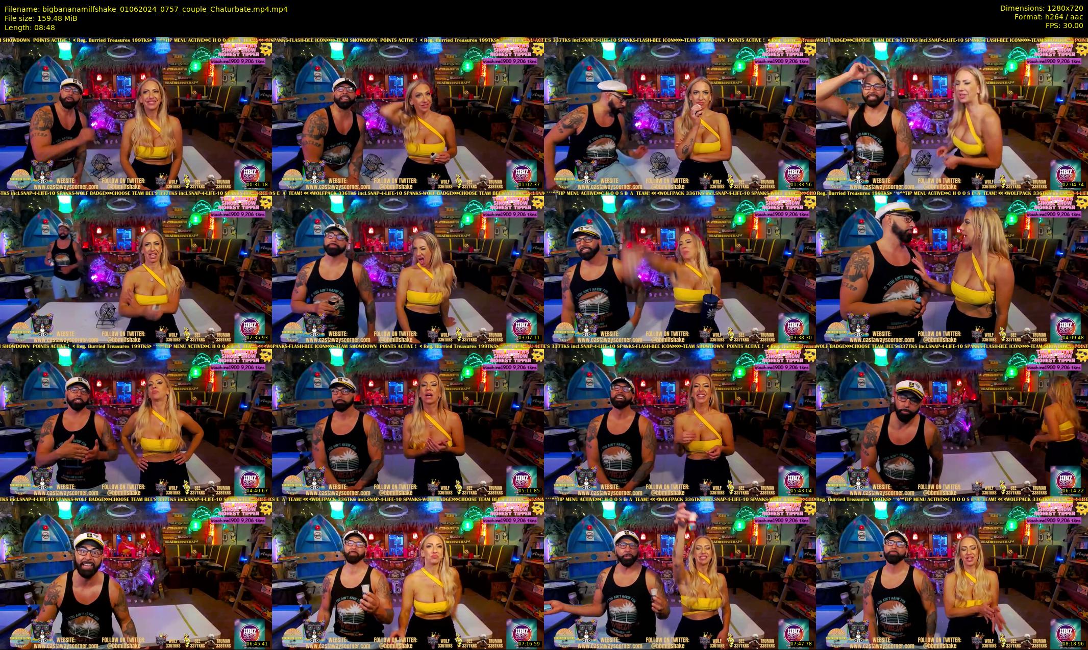 bigbananamilfshake — 9 minute Chaturbate couple cam show recording, 720p, Jun 1, 2024