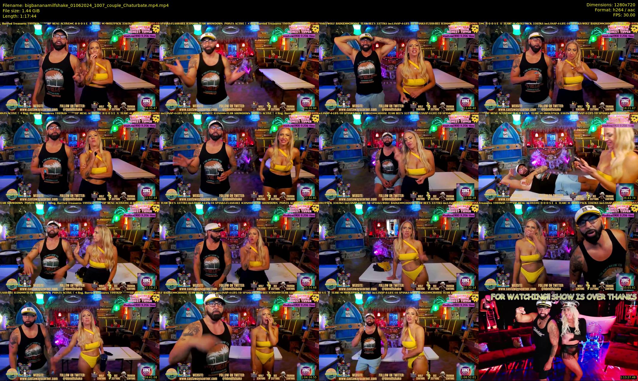 bigbananamilfshake — 78 minute Chaturbate couple cam show recording, 720p, Jun 1, 2024