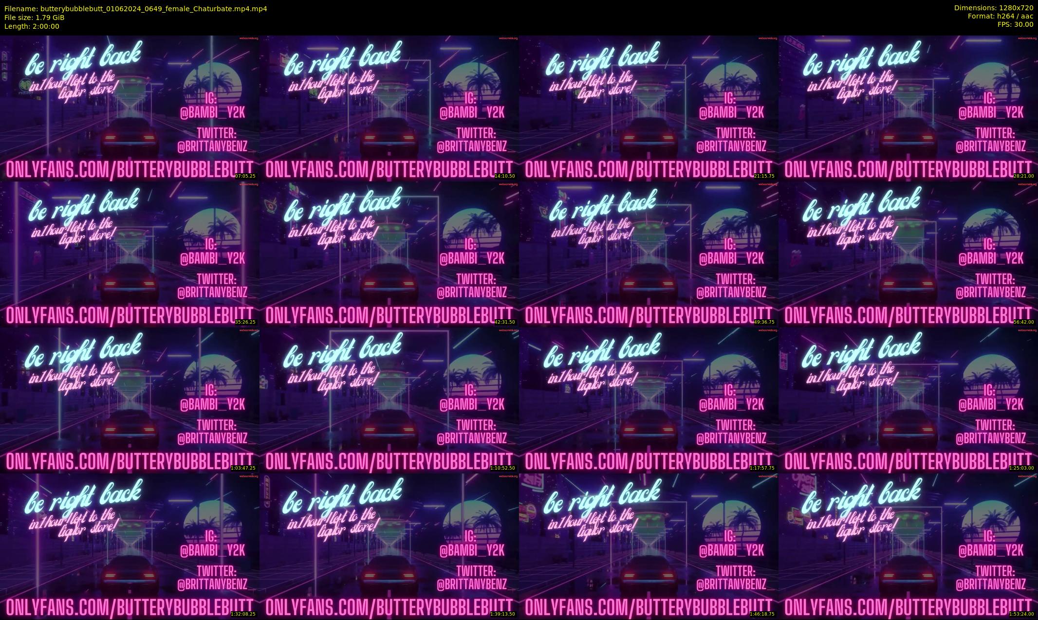 butterybubblebutt — 120 minute Chaturbate couple cam show recording, 720p, Jun 1, 2024