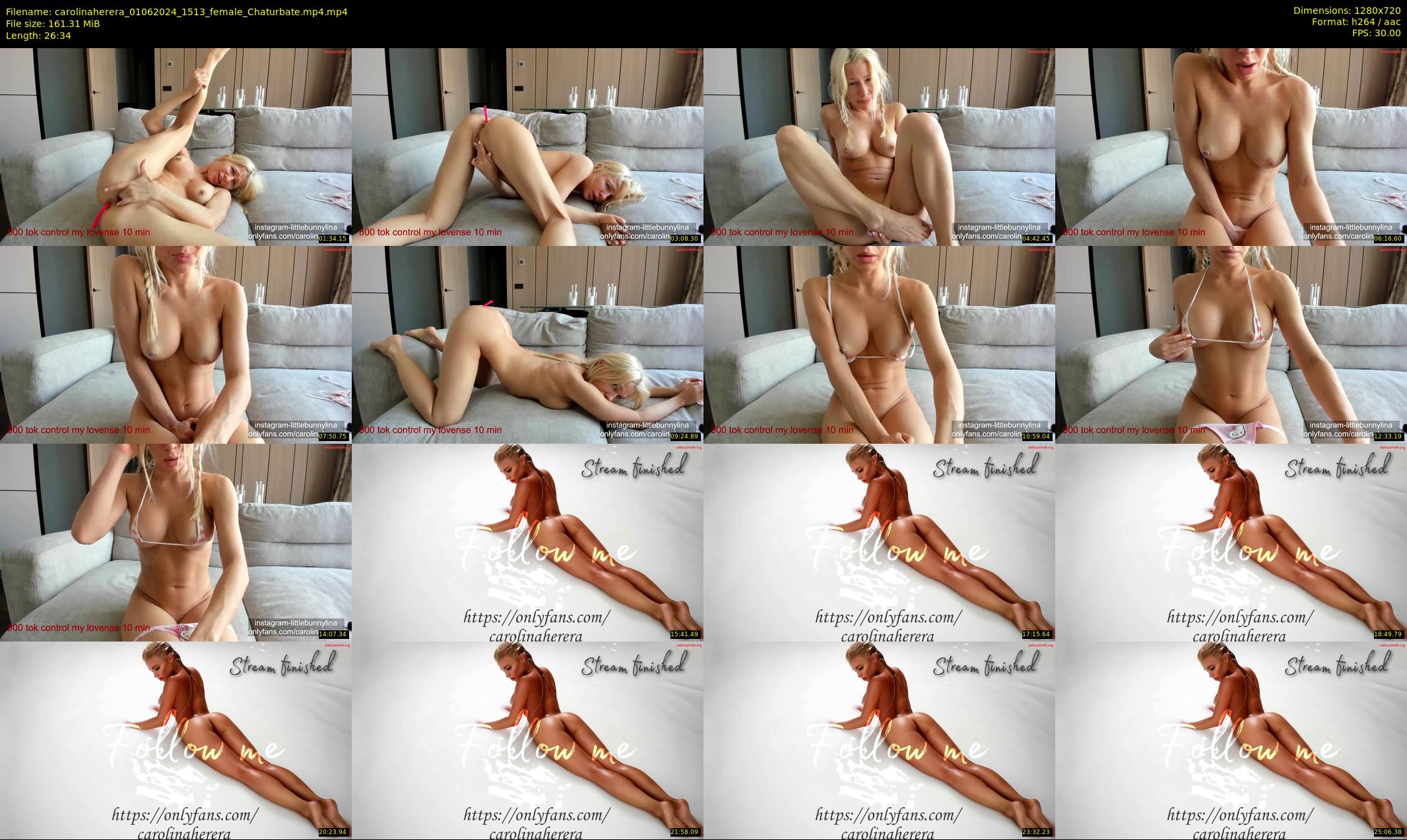 carolinaherera — 27 minute Chaturbate female cam show recording, 720p, Jun 1, 2024