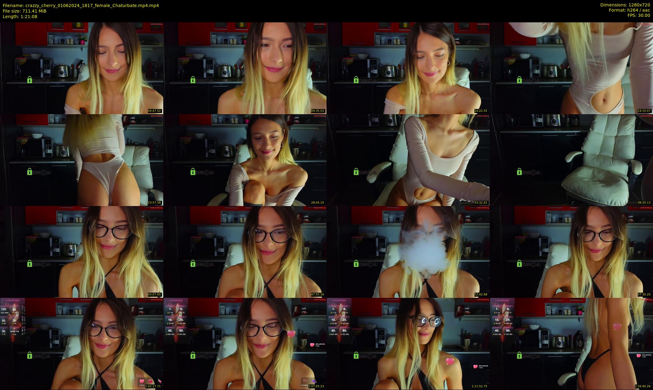 crazzy_cherry — 82 minute Chaturbate female cam show recording, 720p, Jun 1, 2024