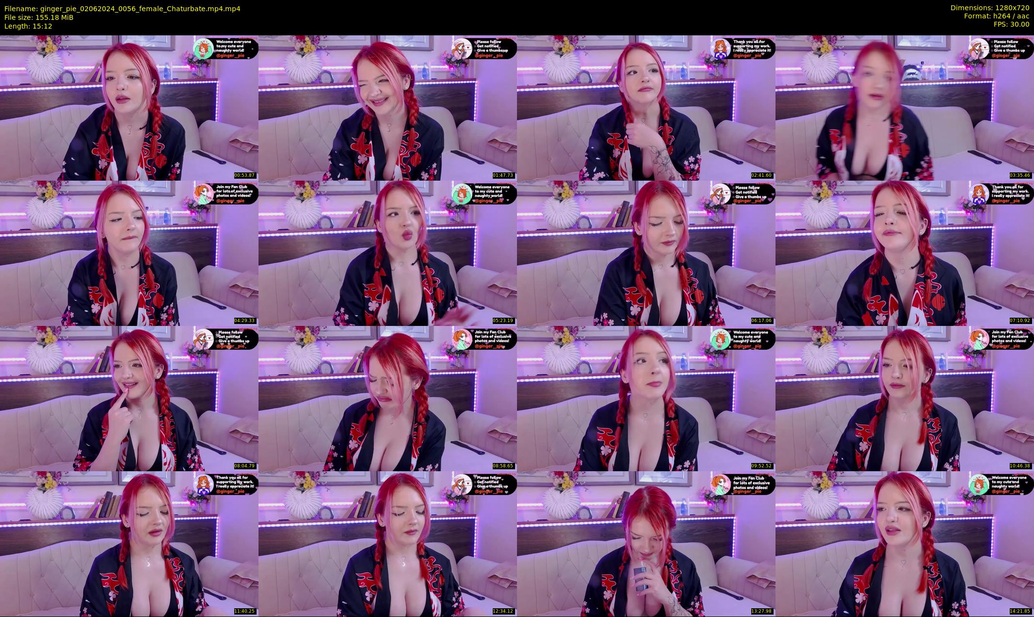 ginger_pie — 16 minute Chaturbate female cam show recording, 720p, Jun 2, 2024