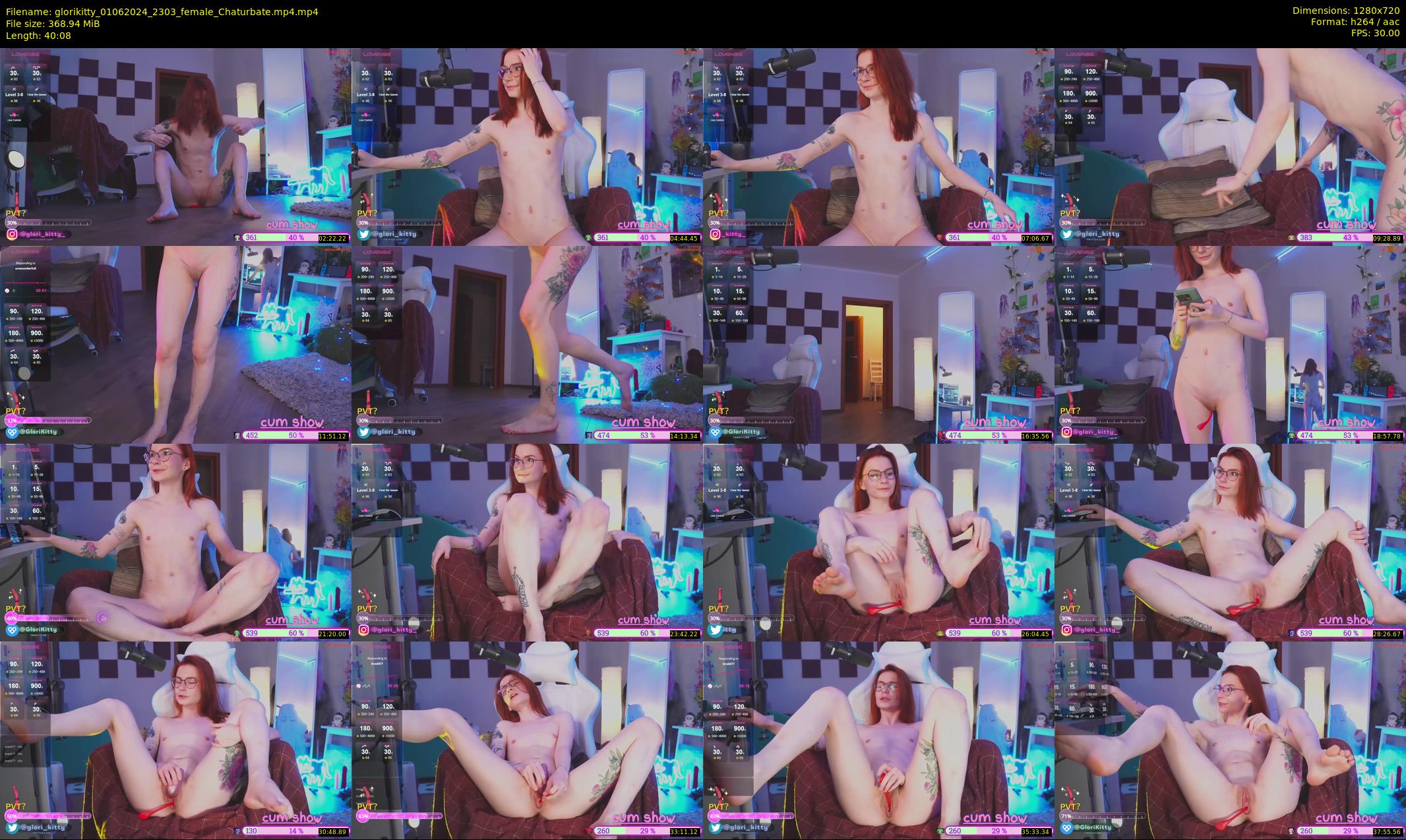glorikitty — 41 minute Chaturbate female cam show recording, 720p, Jun 1, 2024