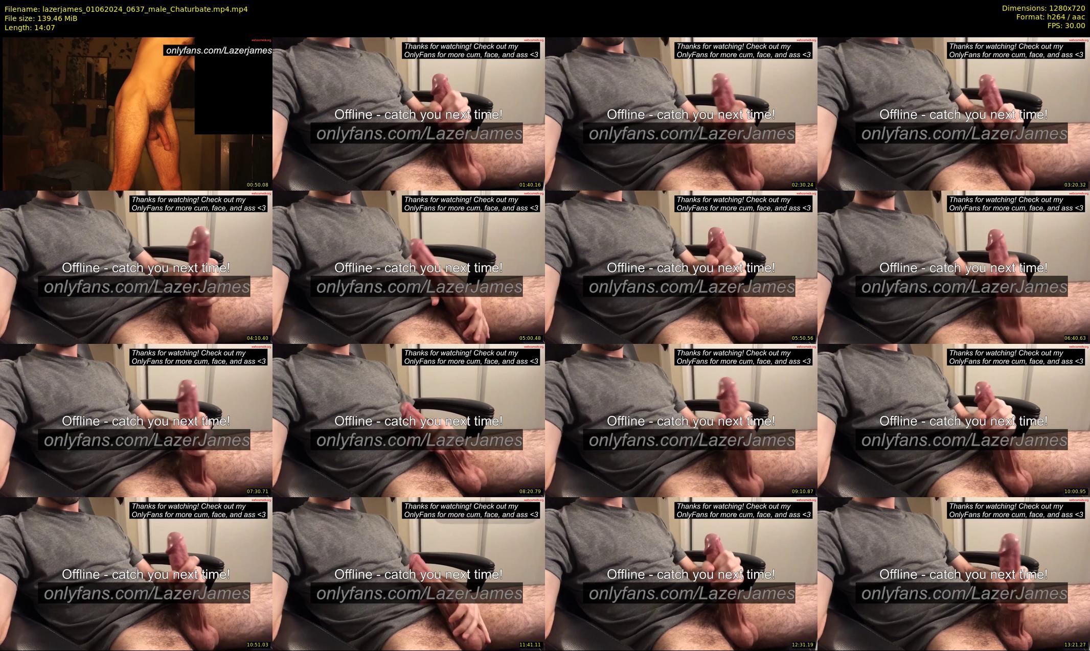 lazerjames — 15 minute Chaturbate male cam show recording, 720p, Jun 1, 2024