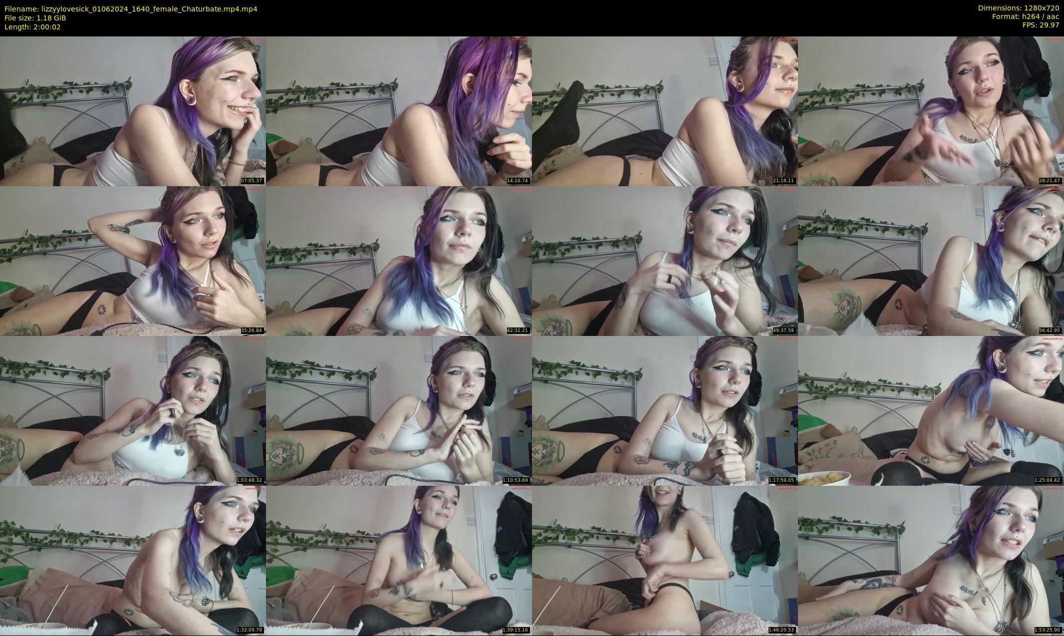lizzyylovesick — 121 minute Chaturbate female cam show recording, 720p, Jun 1, 2024