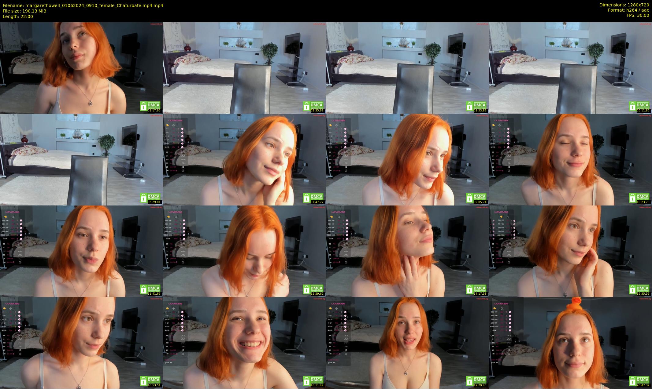 margarethowell — 22 minute Chaturbate female cam show recording, 720p, Jun 1, 2024