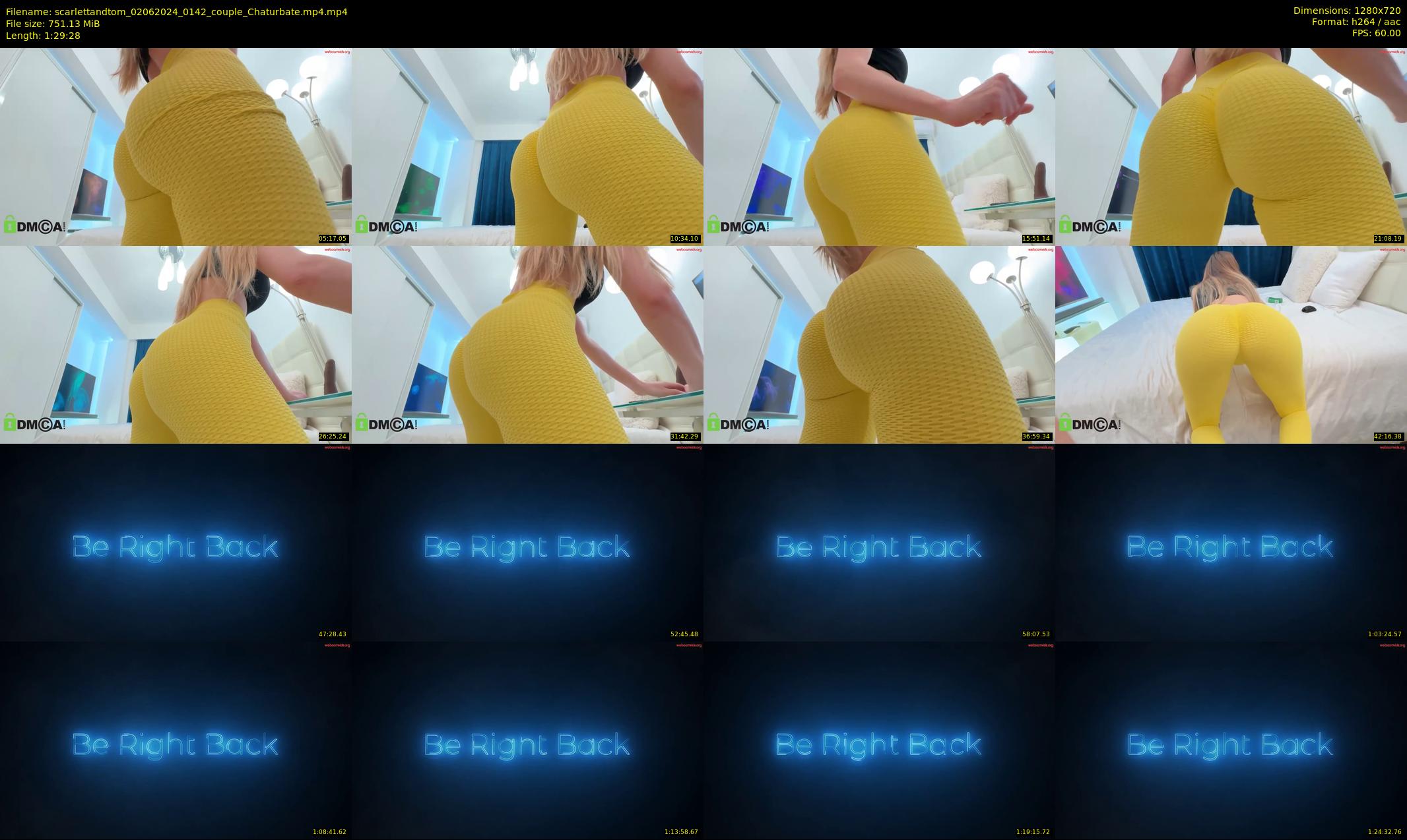 scarlettandtom — 90 minute Chaturbate couple cam show recording, 720p, Jun 2, 2024