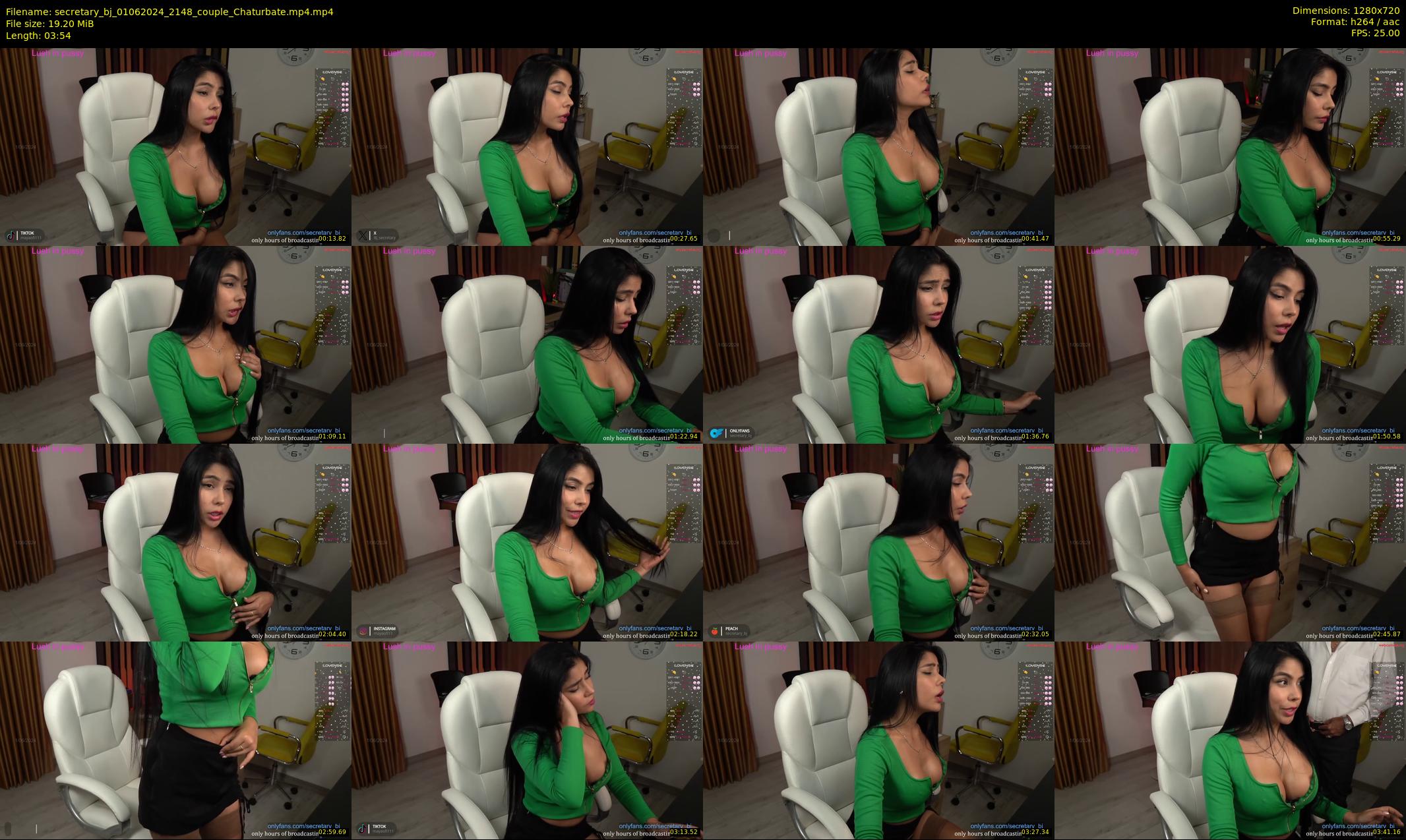 secretary_bj — 4 minute Chaturbate couple cam show recording, 720p, Jun 1, 2024