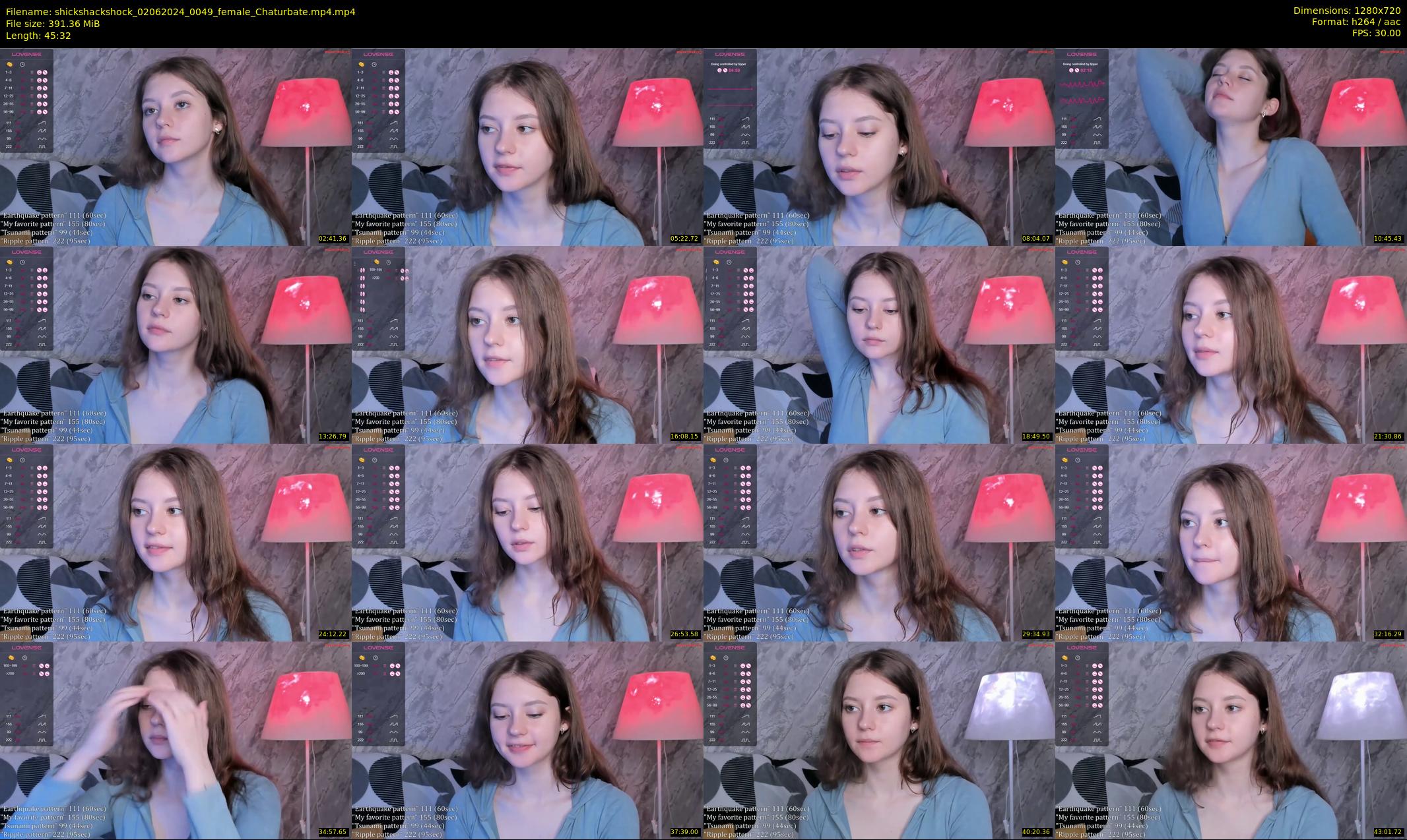 shickshackshock — 46 minute Chaturbate female cam show recording, 720p, Jun 2, 2024