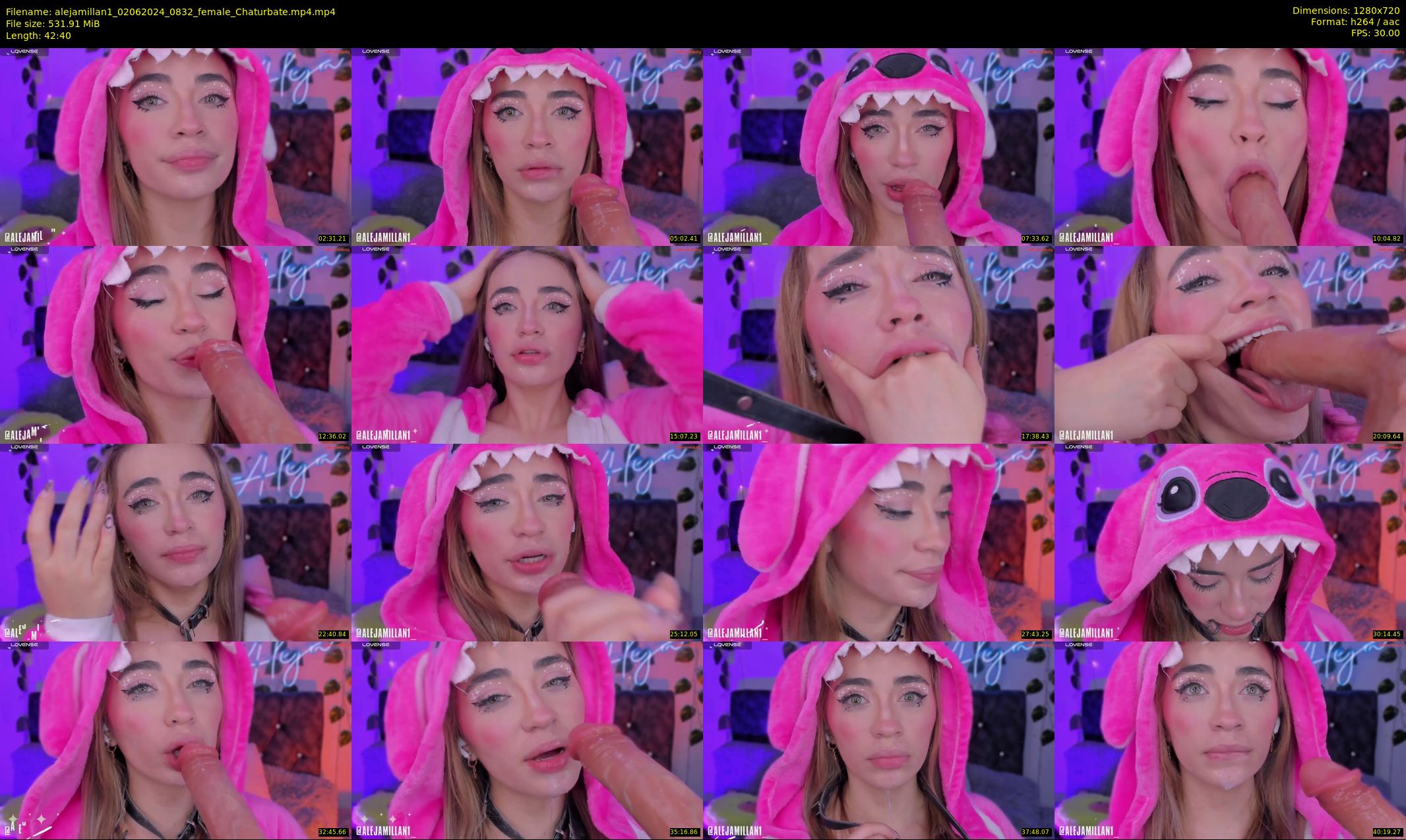 alejamillan1 — 43 minute Chaturbate female cam show recording, 720p, Jun 2, 2024