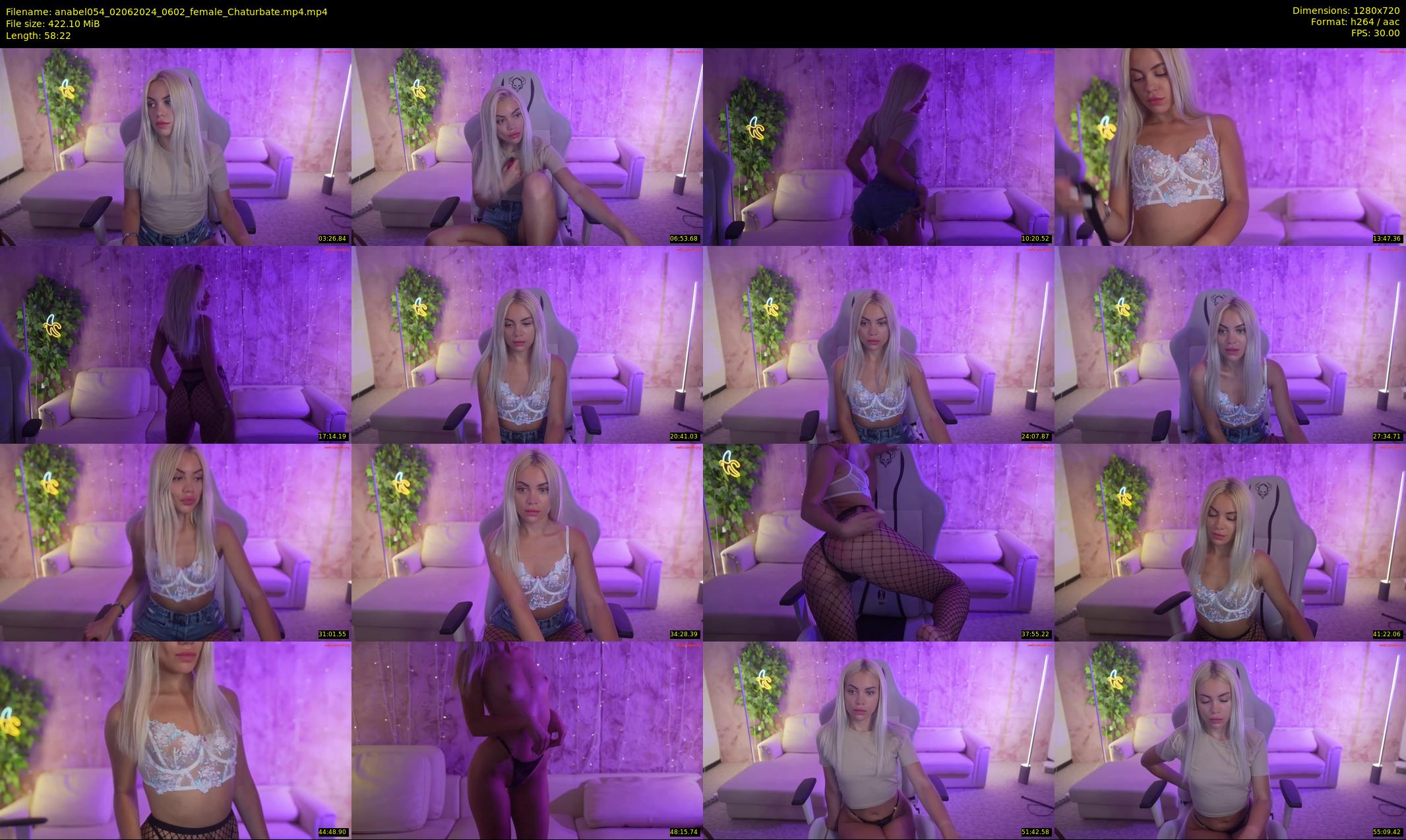 anabel054 — 59 minute Chaturbate female cam show recording, 720p, Jun 2, 2024