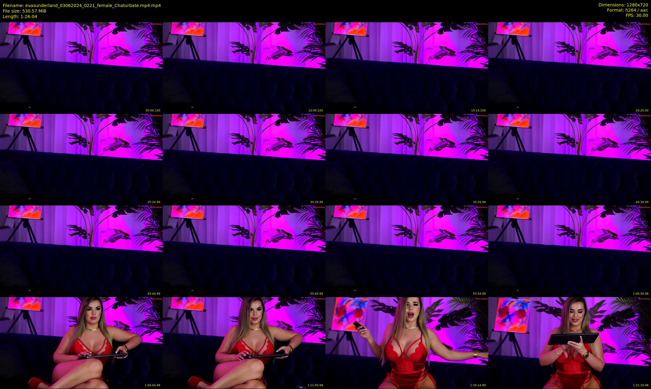 evasunderland — 87 minute Chaturbate female cam show recording, 720p, Jun 3, 2024