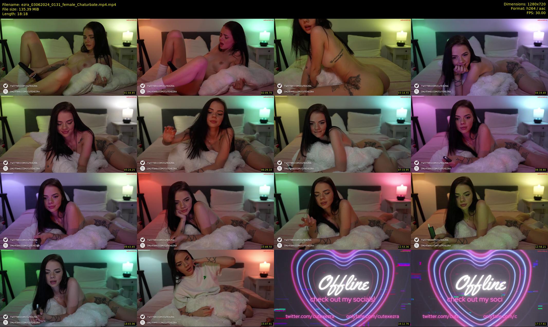 ezra — 19 minute Chaturbate female cam show recording, 720p, Jun 3, 2024