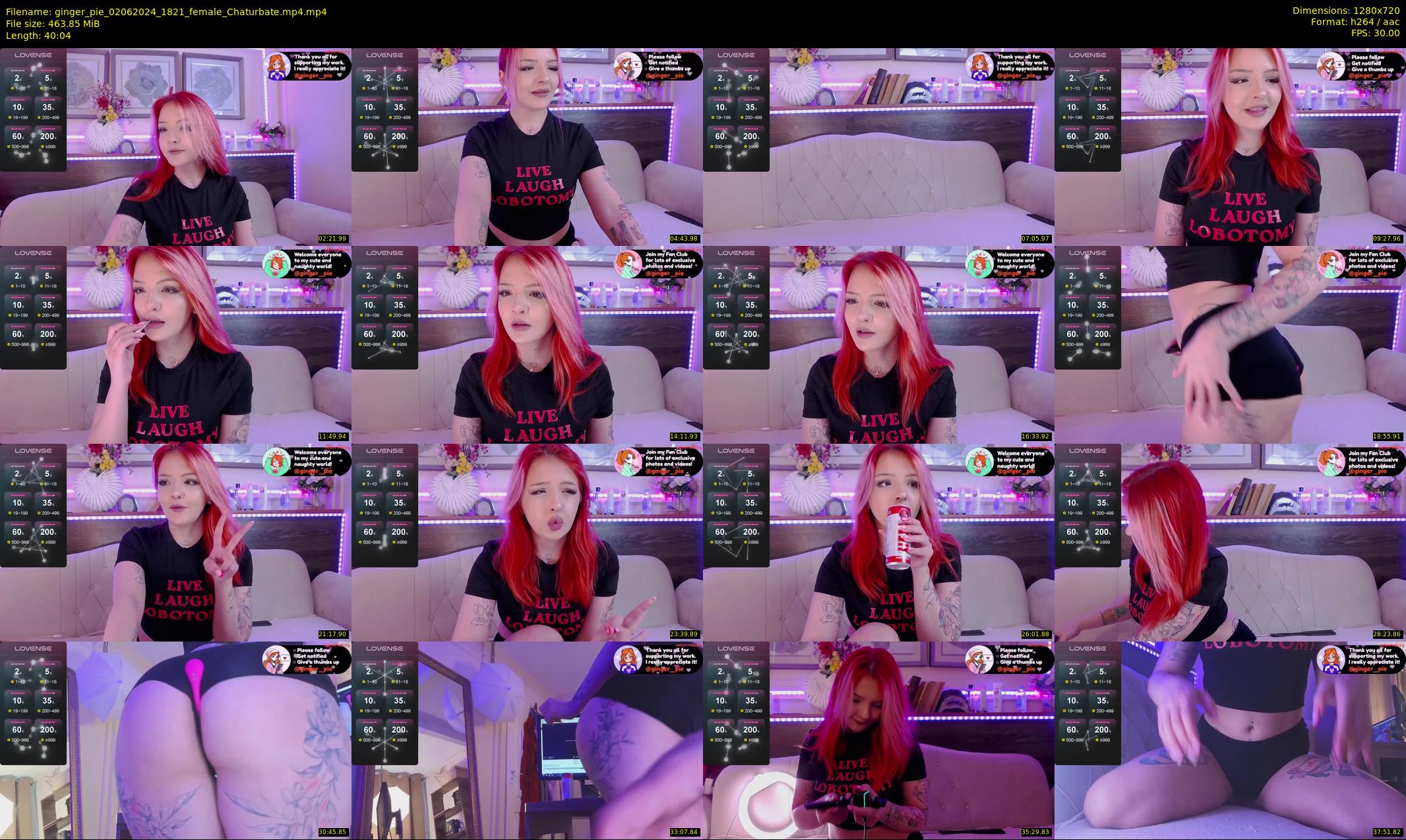 ginger_pie — 41 minute Chaturbate female cam show recording, 720p, Jun 2, 2024