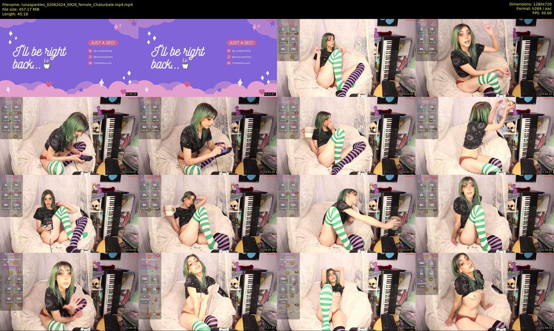 lunasparkles — 46 minute Chaturbate female cam show recording, 720p, Jun 2, 2024