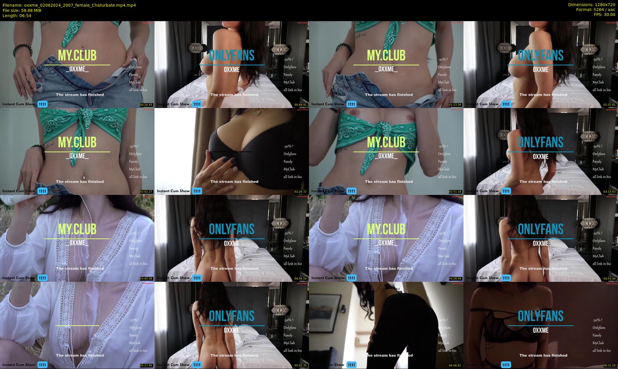 oxxme — 7 minute Chaturbate female cam show recording, 720p, Jun 2, 2024
