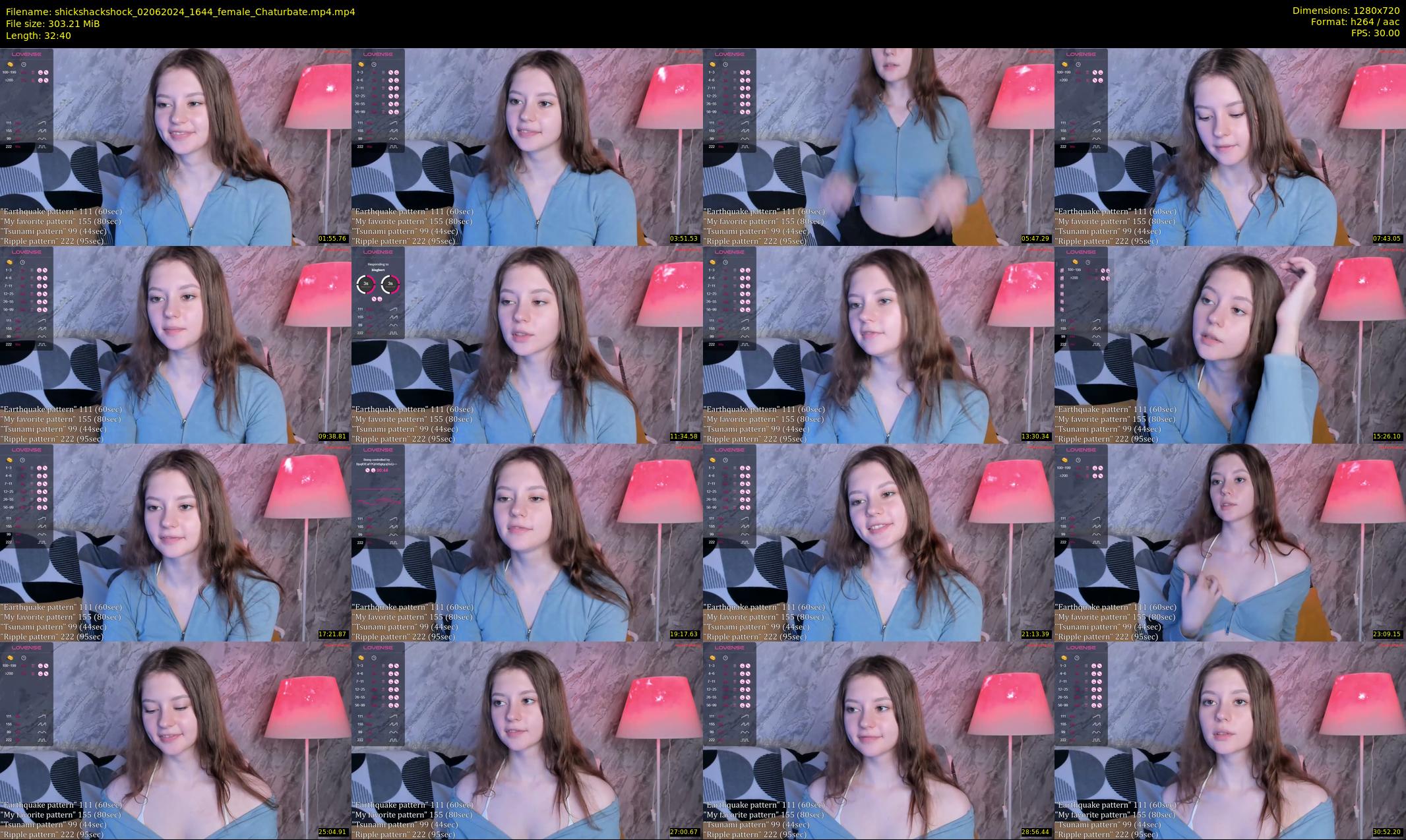 shickshackshock — 33 minute Chaturbate female cam show recording, 720p, Jun 2, 2024